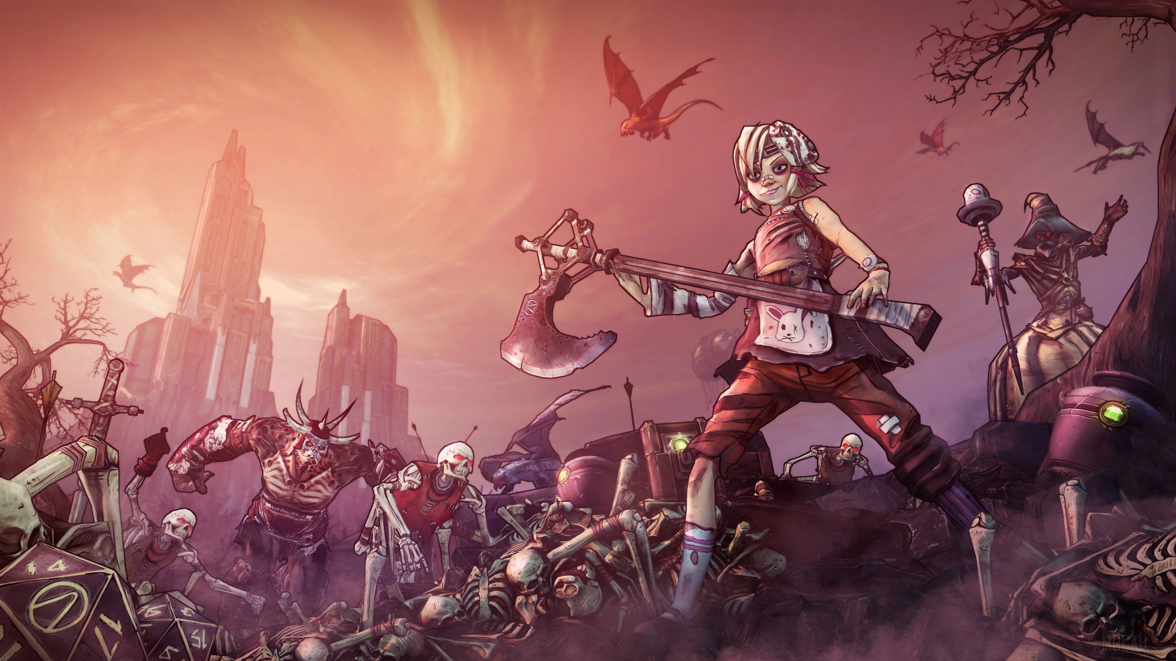 4K Borderlands 3 artwork with characters and monsters HD Wallpaper