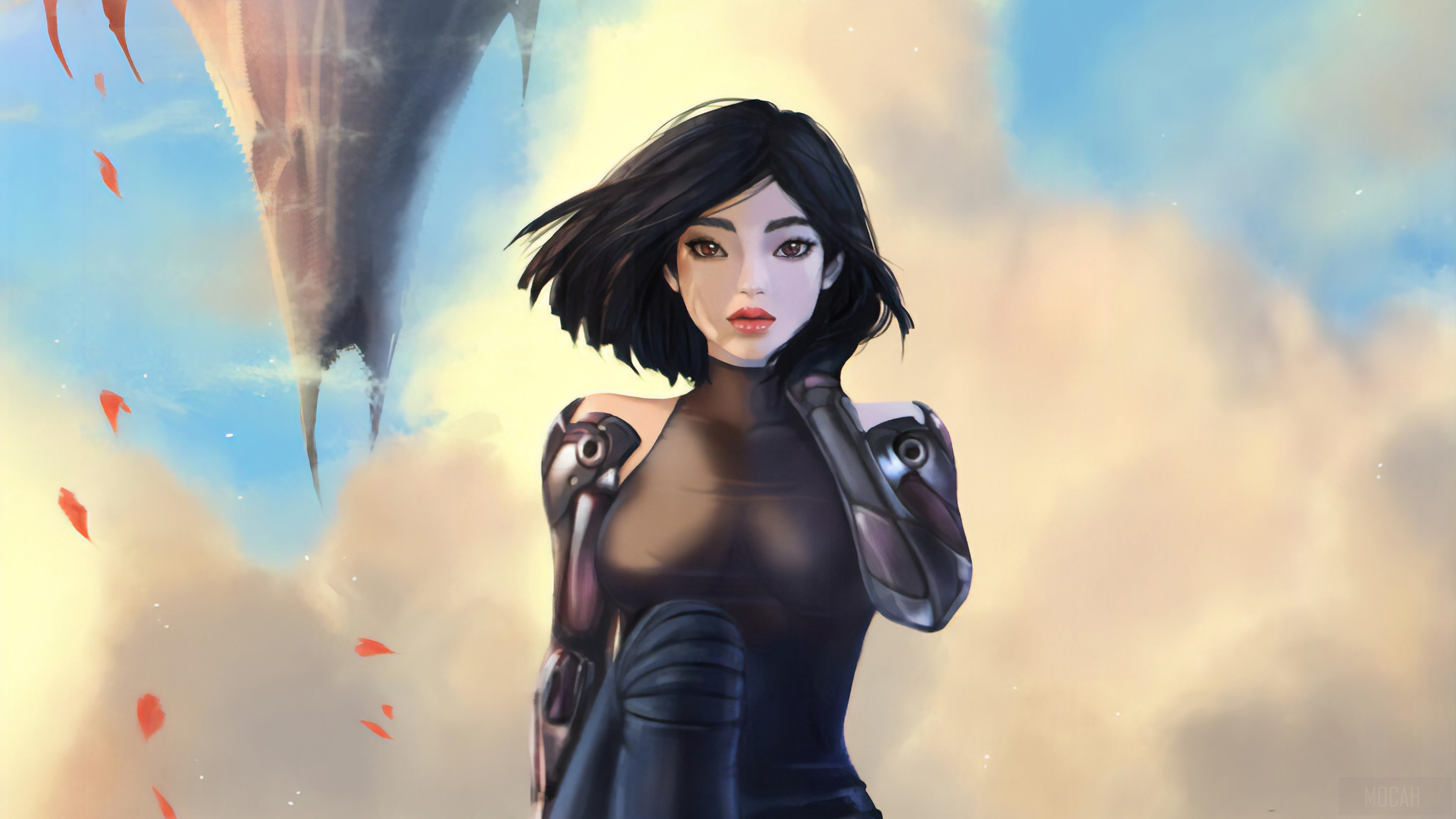 Alita from Alita Battle Angel Sketch Art 4K HD Wallpaper