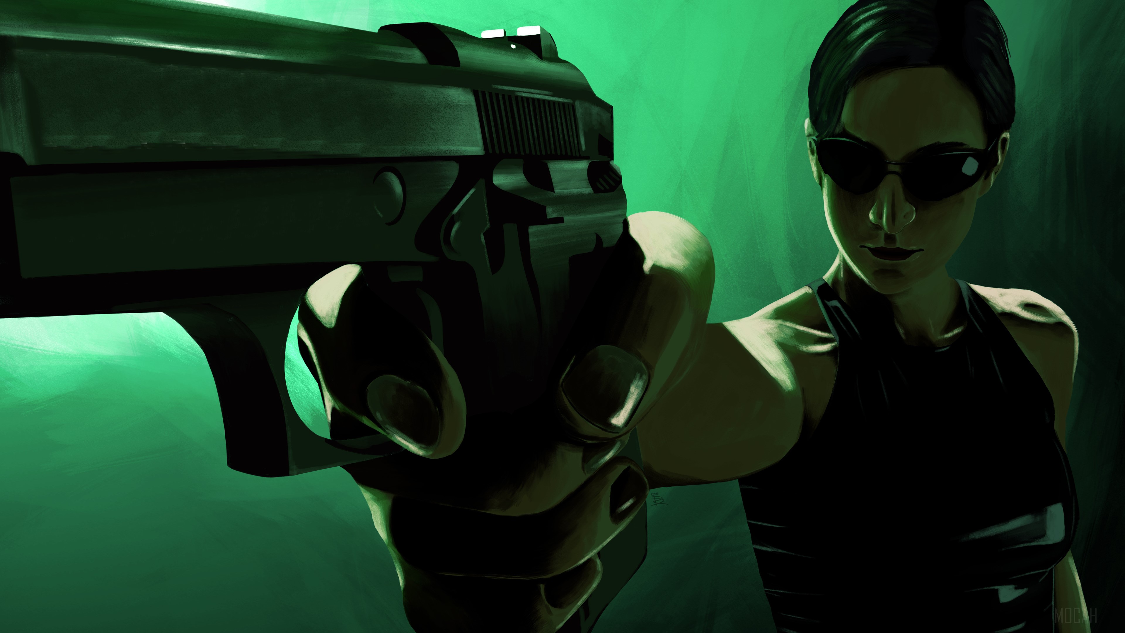 Trinity from The Matrix 4K HD Wallpaper