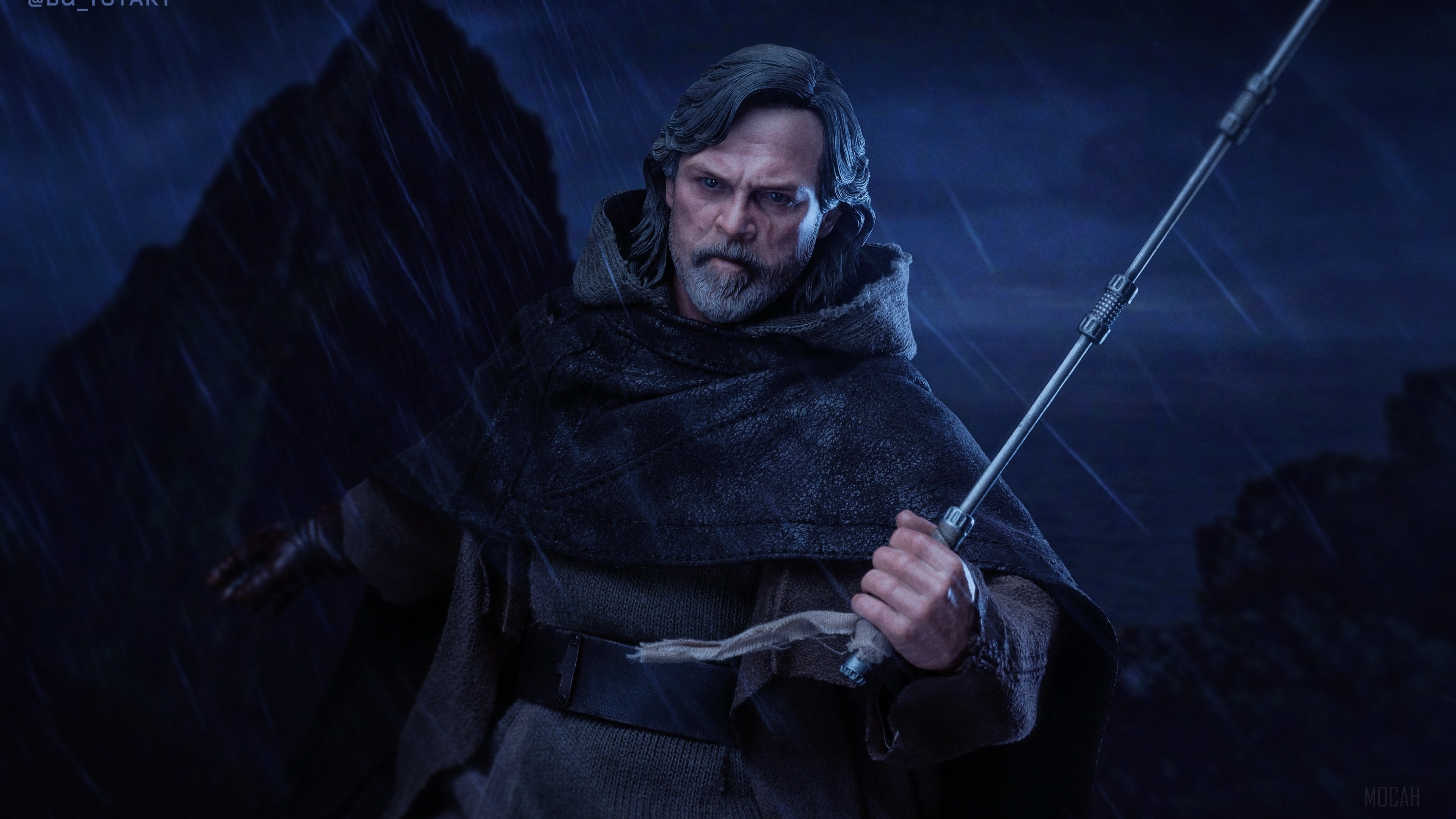Master Luke Skywalker from Star Wars 4K HD Wallpaper