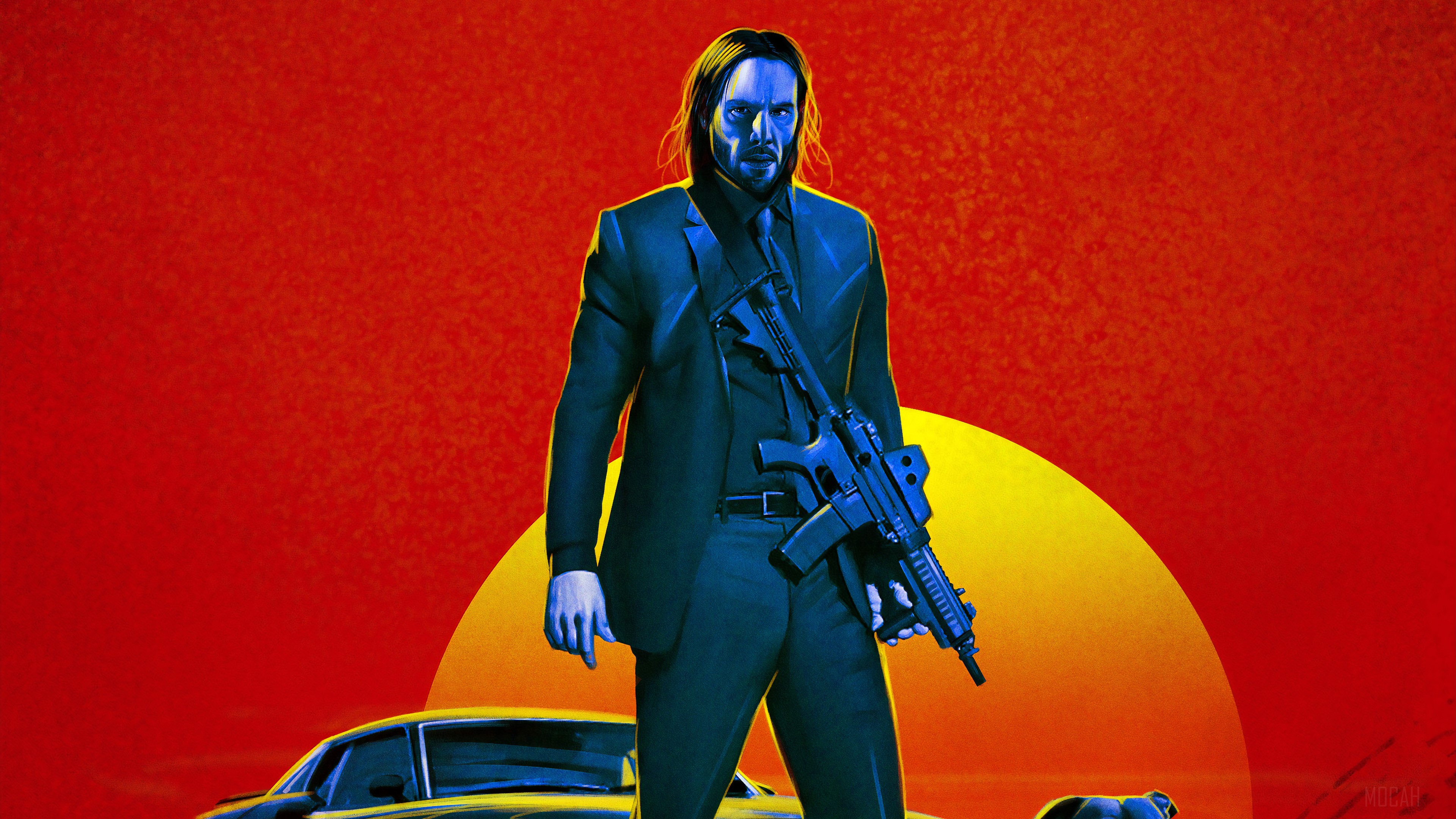 John Wick from John Wick 3 Fan Poster 4K HD Wallpaper