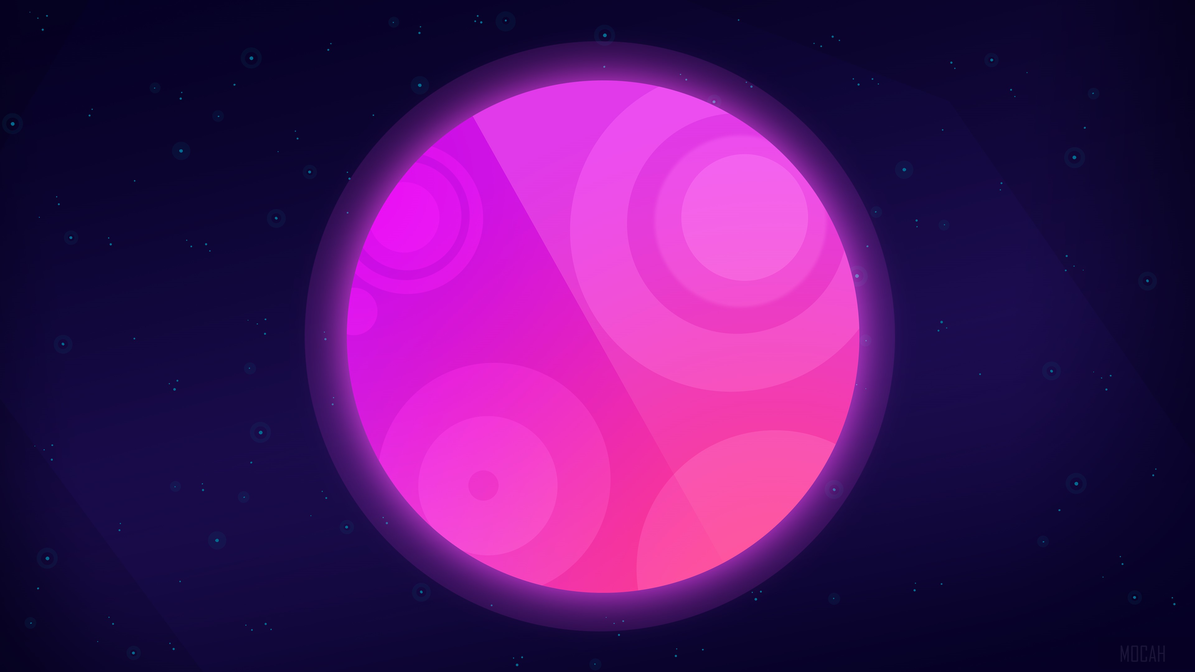 Purple Planet Art HD Wallpaper