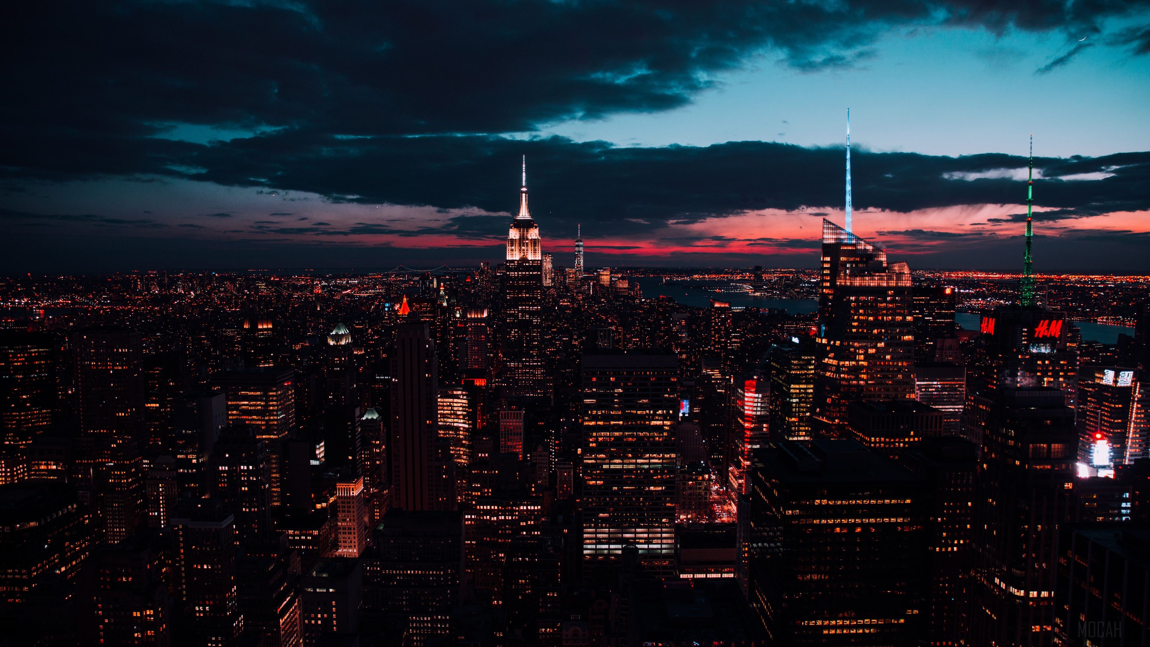 New York City Skyline at Dusk 4K HD Wallpaper