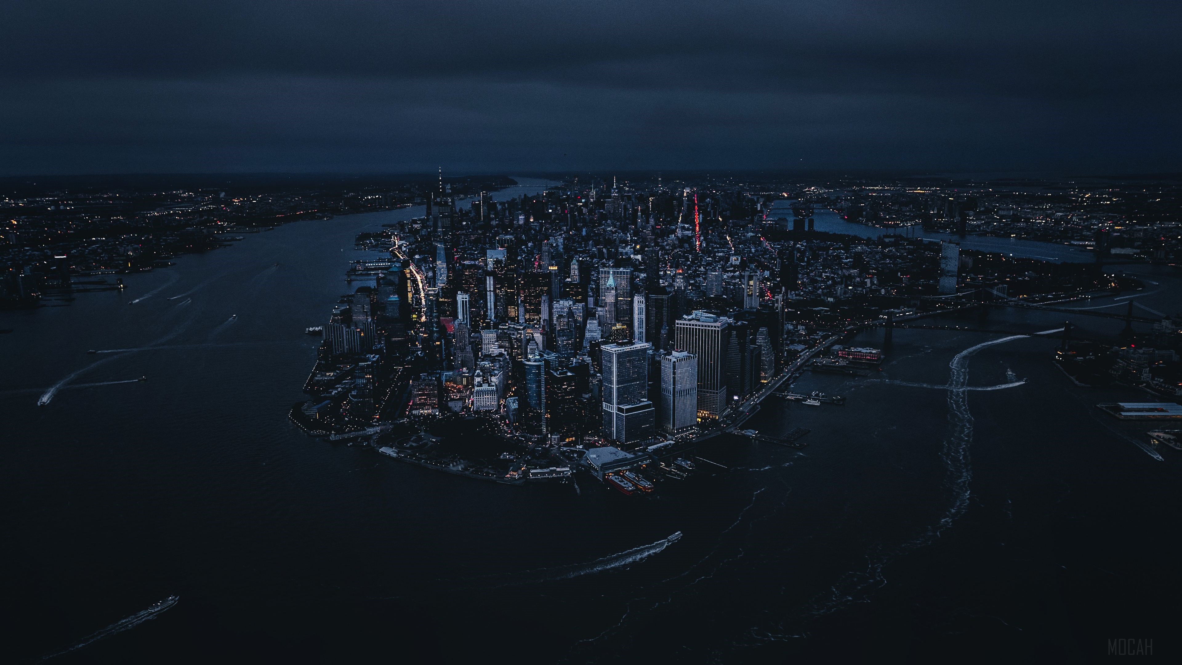New York City Skyline at Night 4K HD Wallpaper