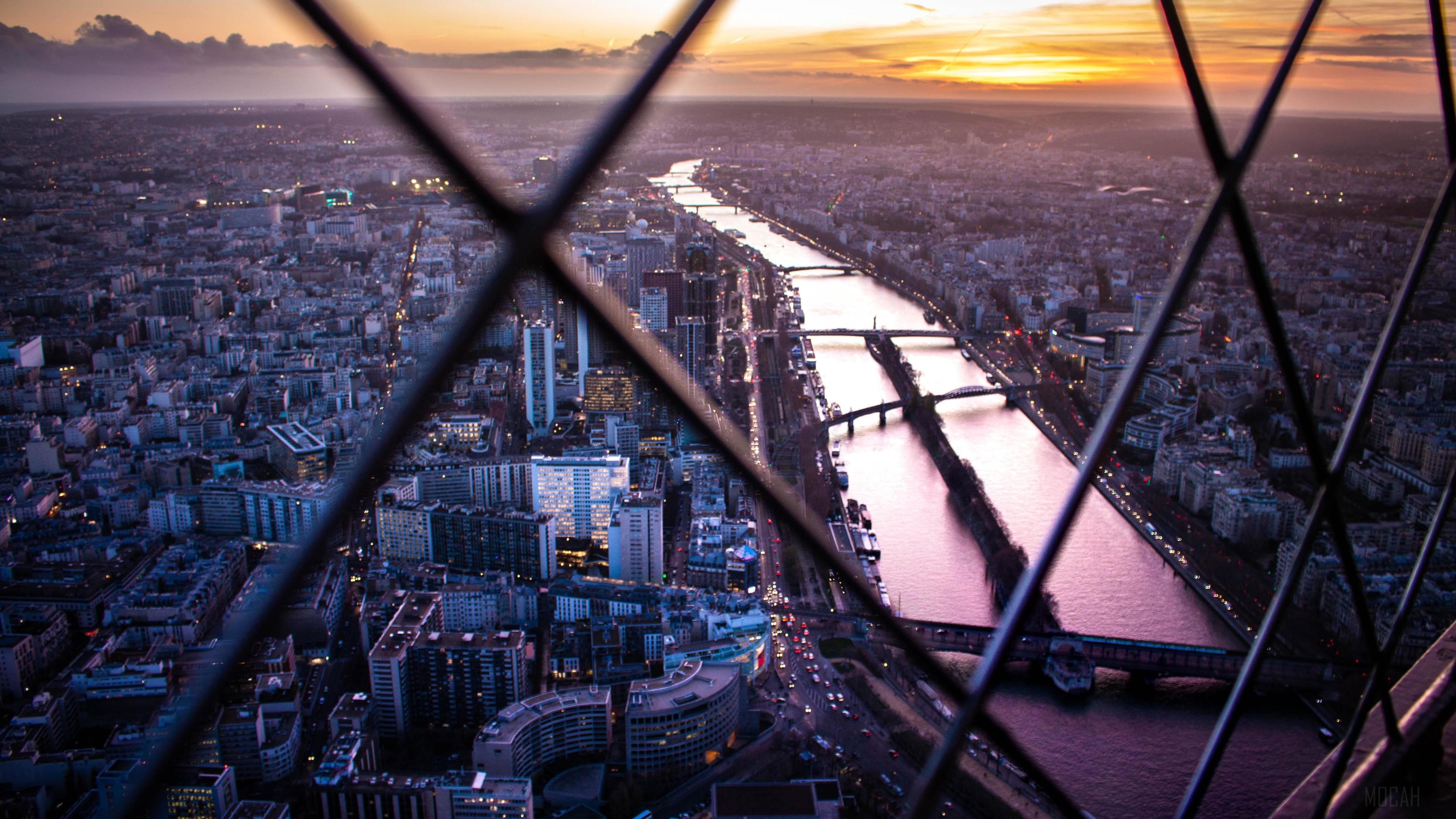 Paris View From Eiffel Tower Top 4K HD Wallpaper