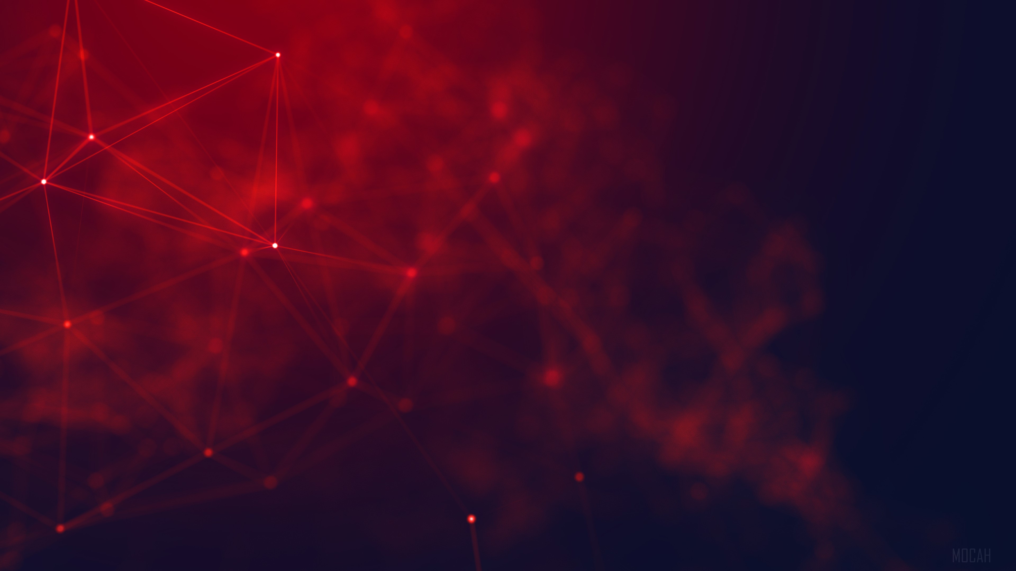 Abstract Network of Red Lines and Dots 4K HD Wallpaper