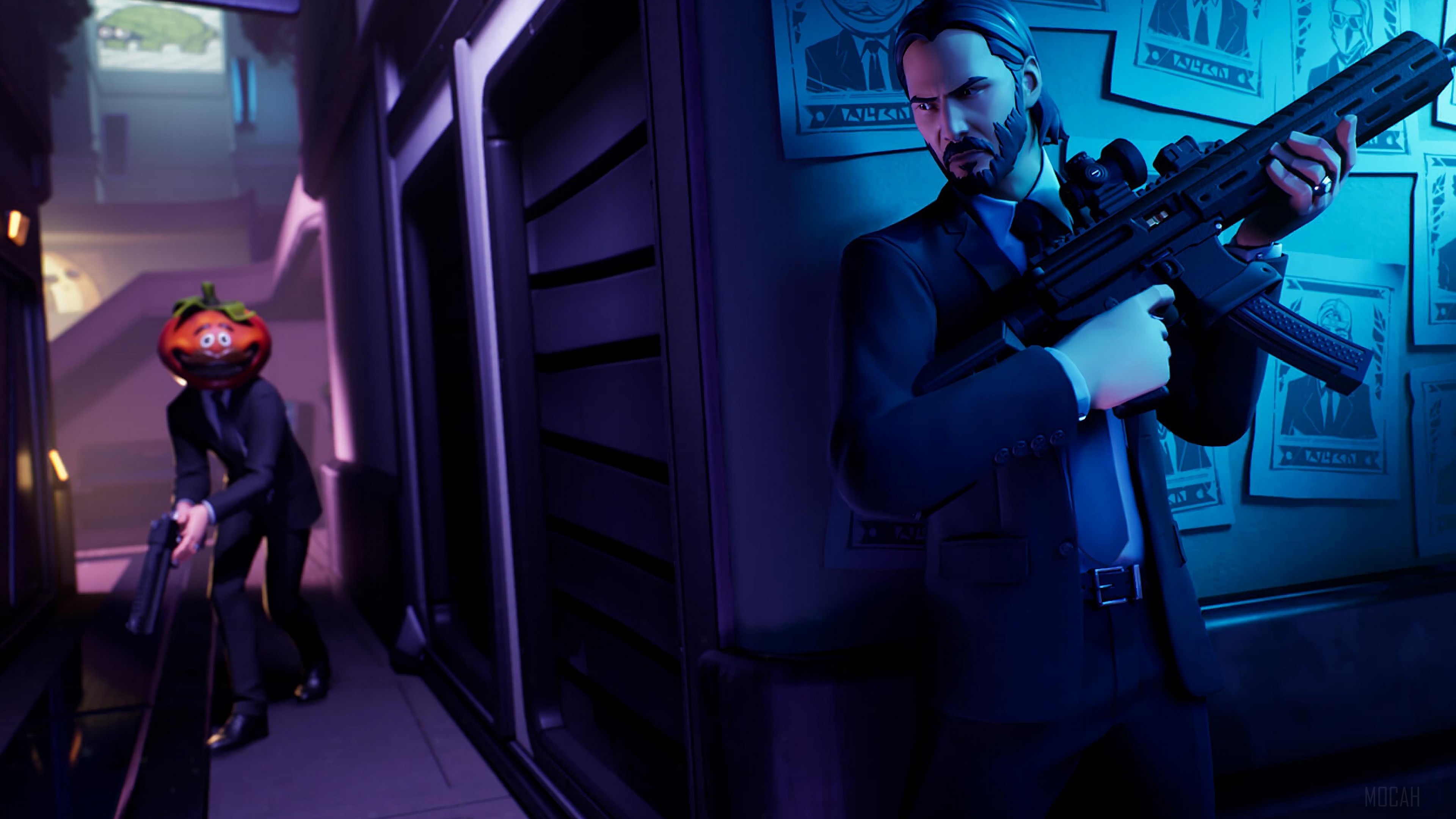 John Wick from Fortnite 4K HD Wallpaper