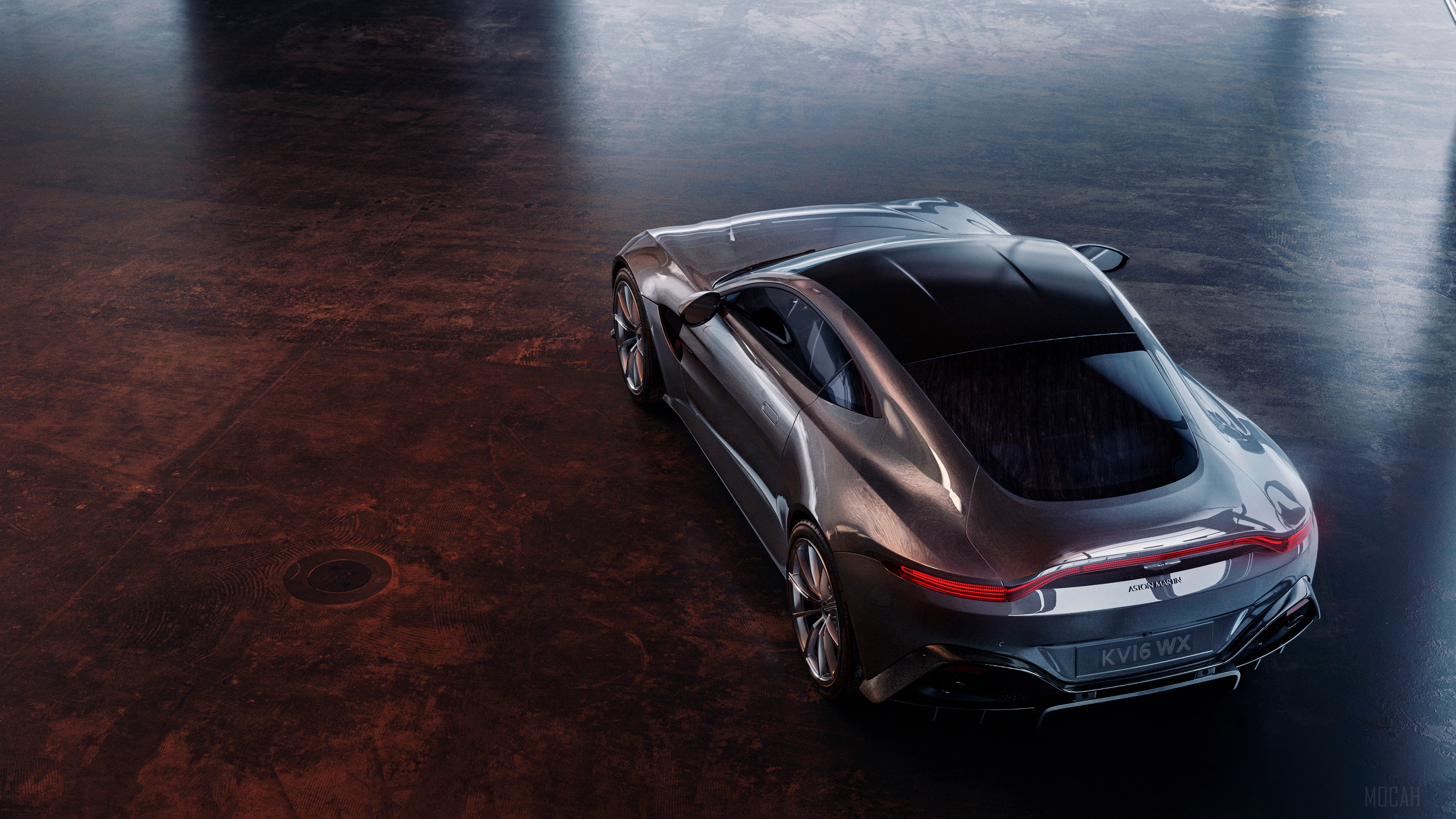 Aston Martin Vantage from Above 4K HD Wallpaper
