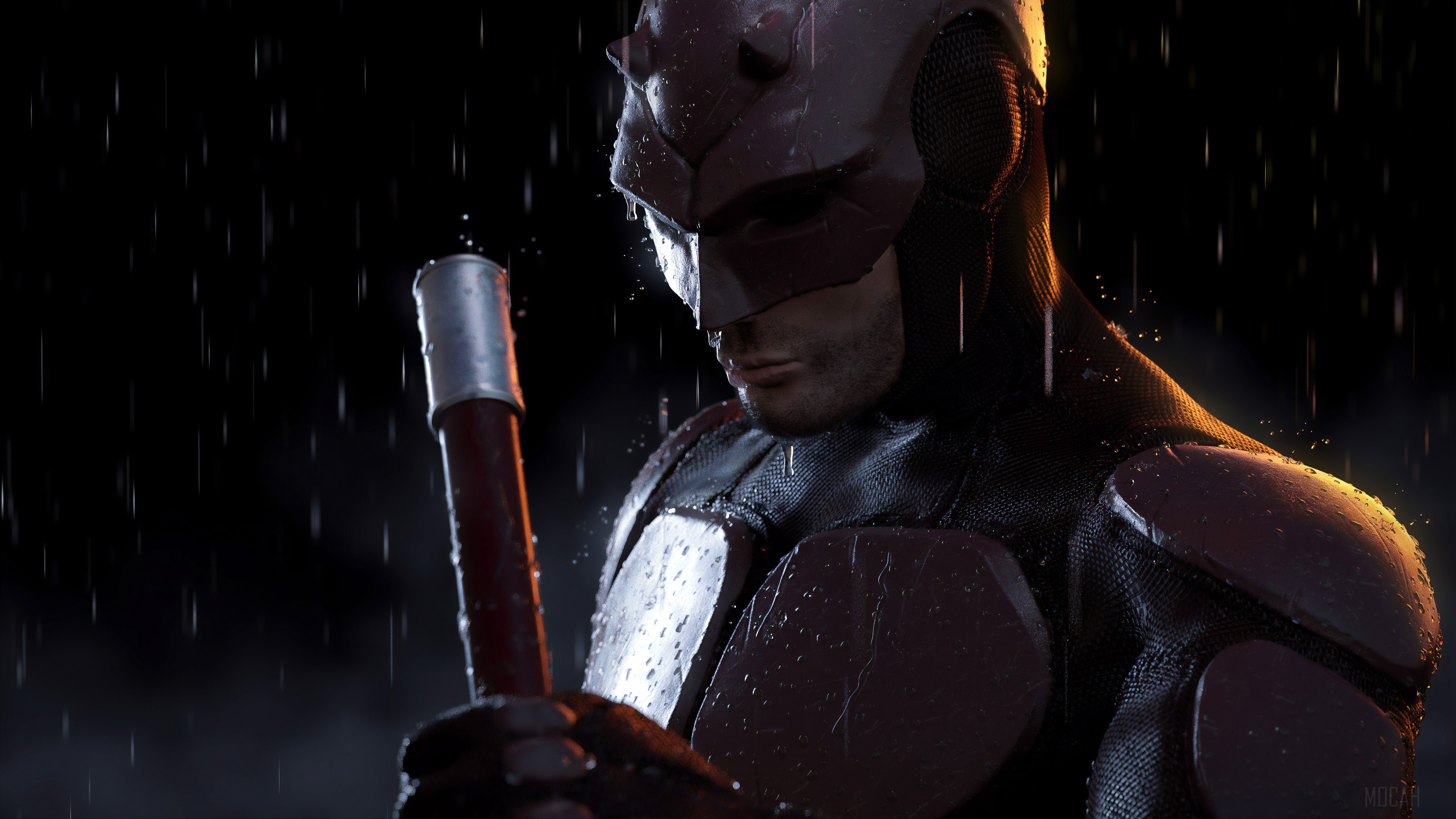 Daredevil in the Rain 4K HD Wallpaper