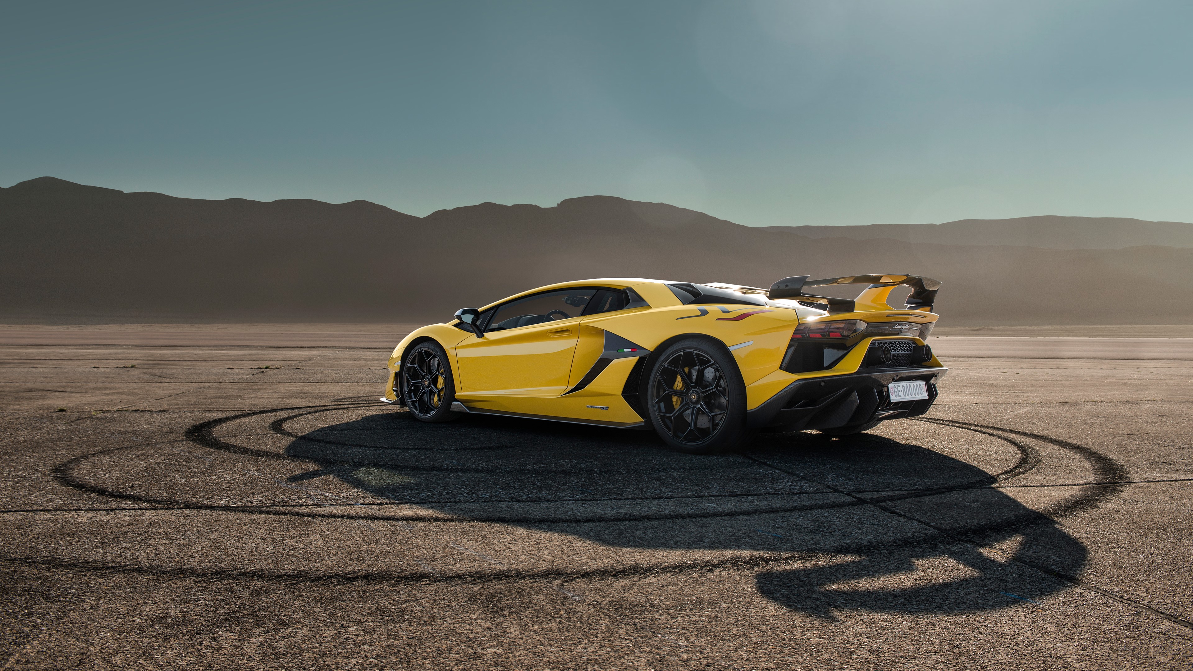 Yellow Lamborghini Aventador SVJ 4K HD Wallpaper