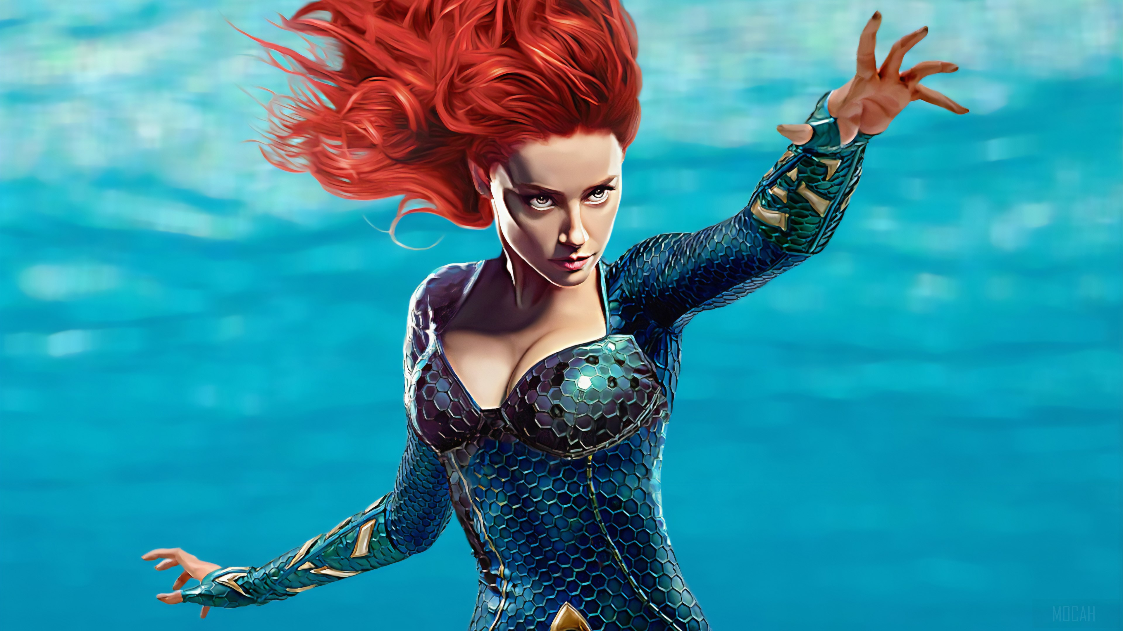 Amber Heard as Mera 4K Art HD Wallpaper