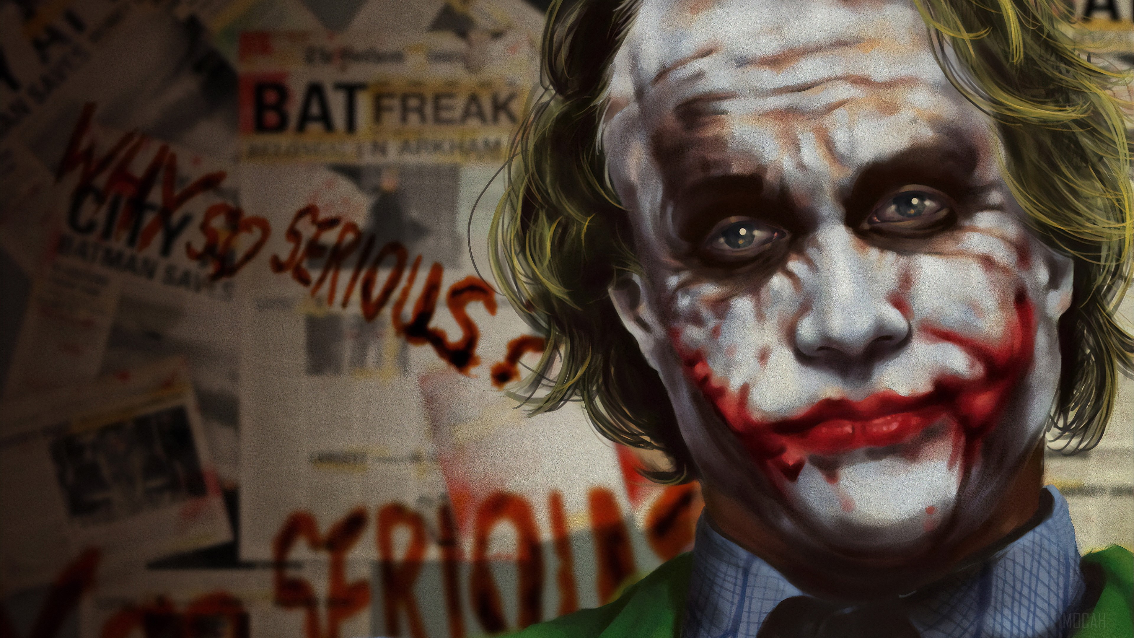 The Joker from Batman art 4K HD Wallpaper