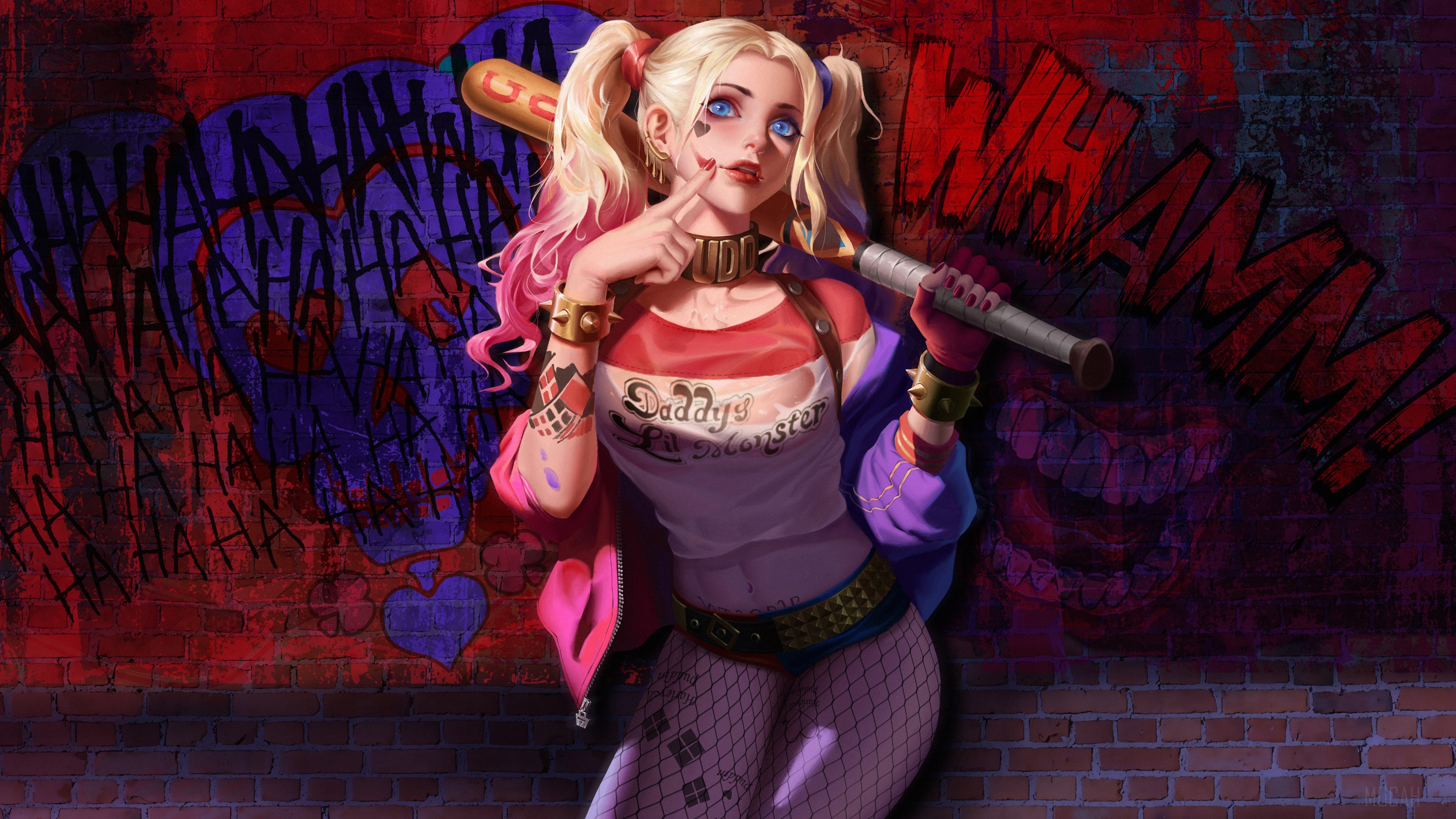 Harley Quinn with Baseball Bat 4K HD Wallpaper