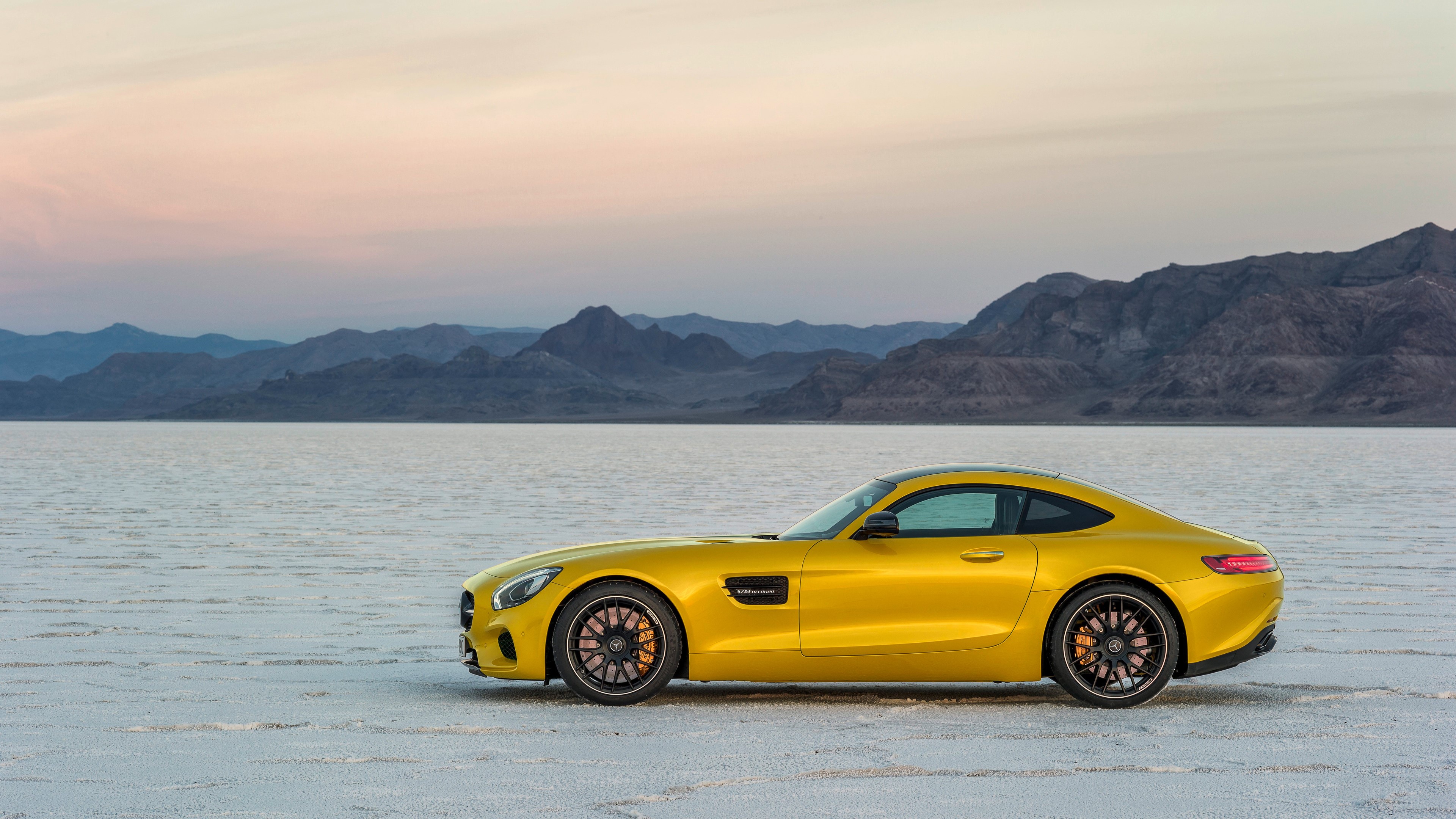Yellow Mercedes-Benz AMG GT 4K HD Wallpaper
