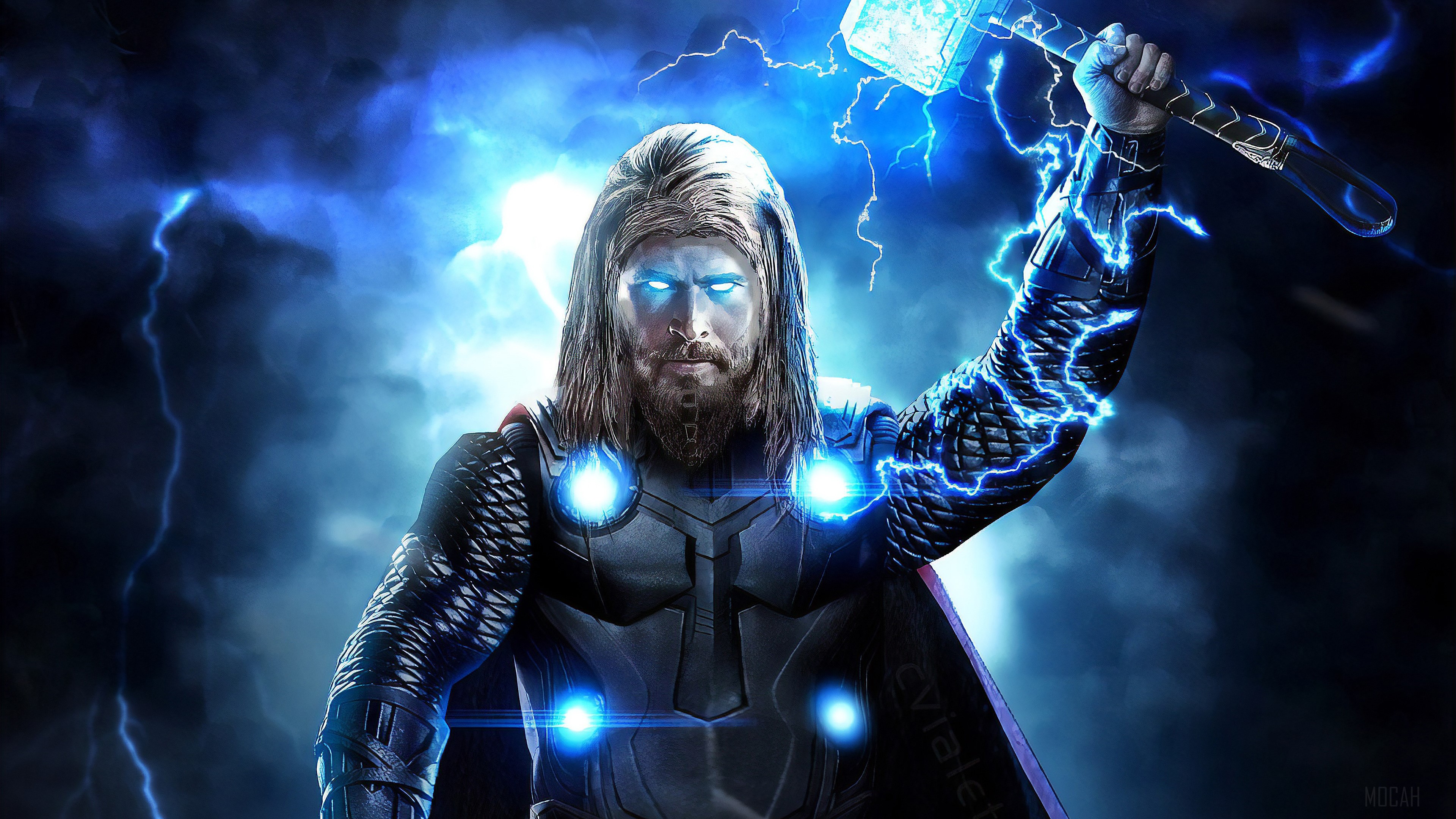 Thor from Avengers Endgame in Full Power 4K HD Wallpaper