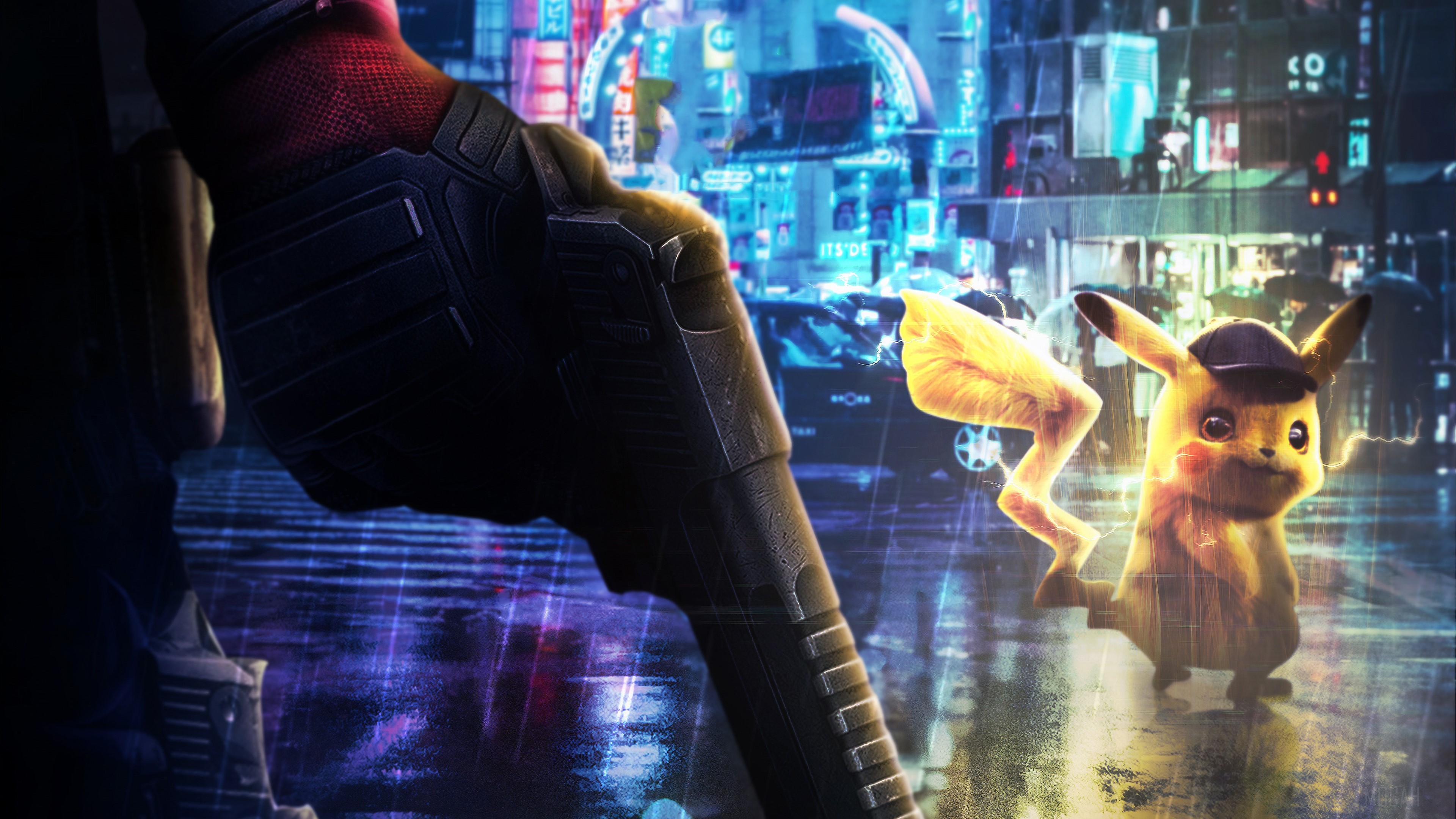 Deadpool Vs Pikachu 4K HD Wallpaper