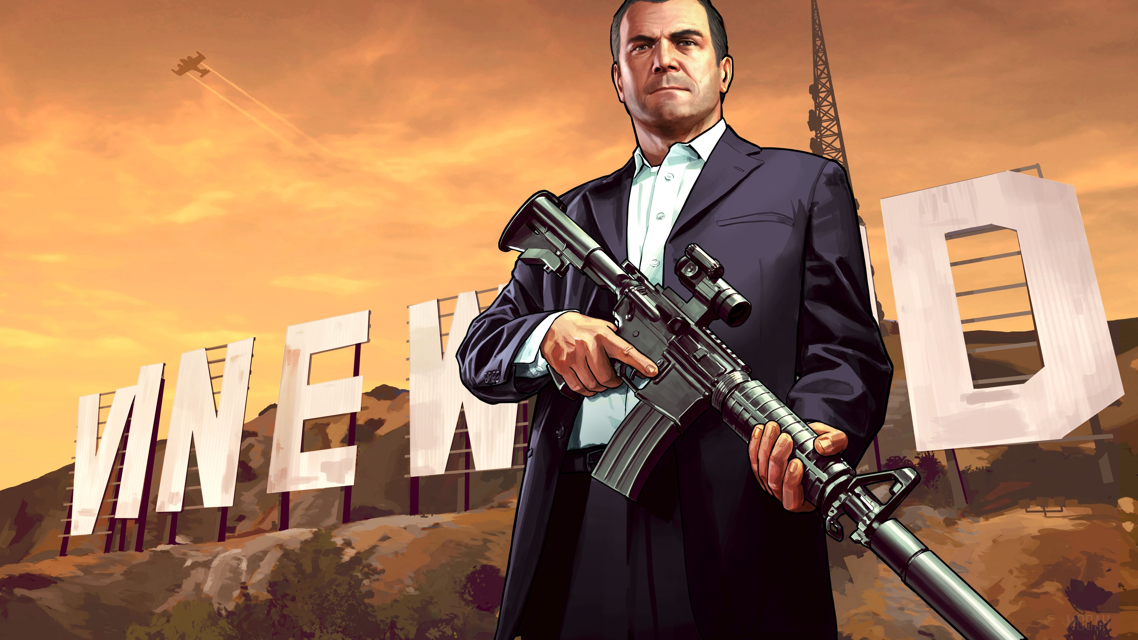 Michael from Grand Theft Auto V 4K HD Wallpaper