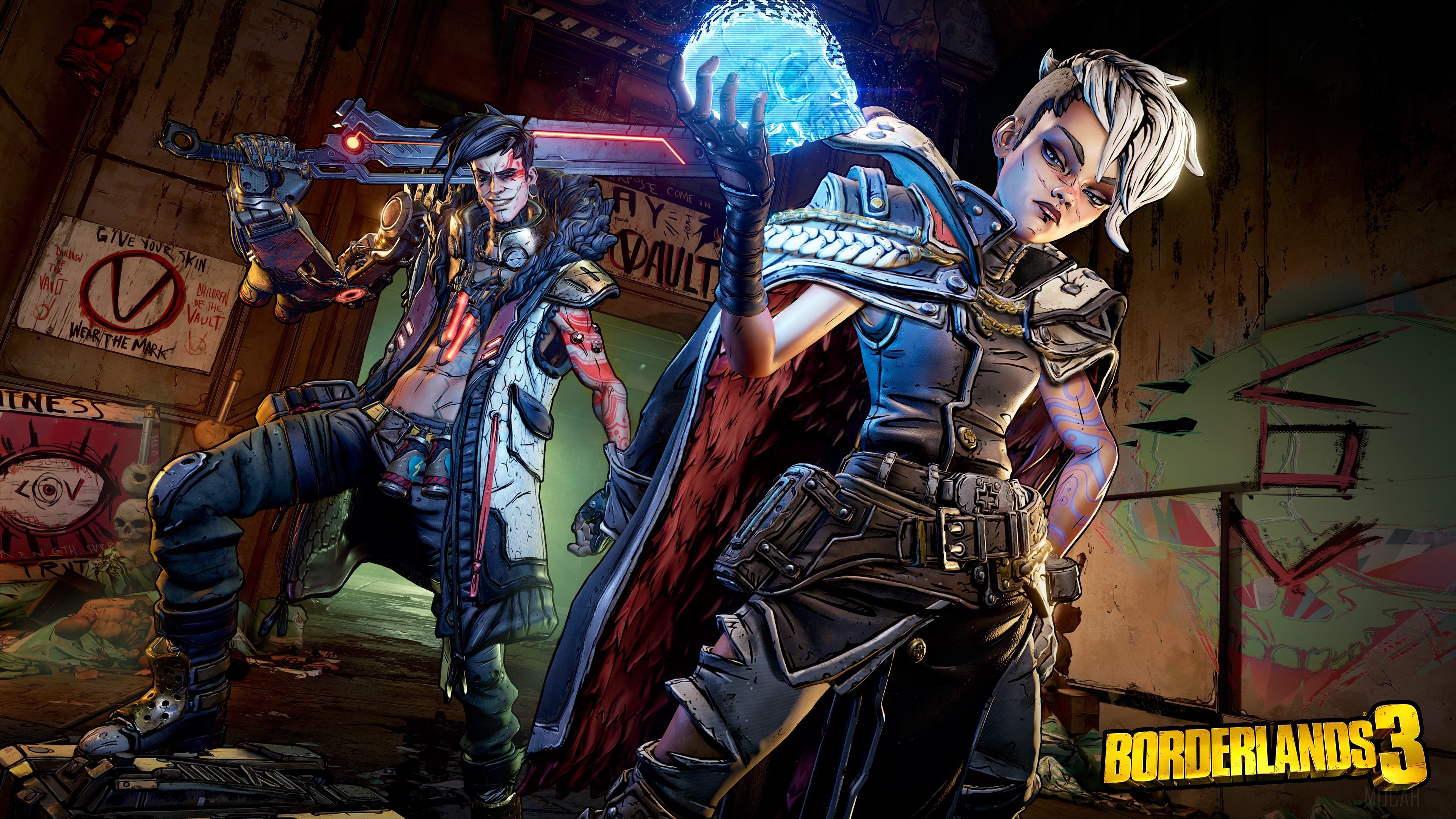 Two characters from Borderlands 3 4K HD Wallpaper