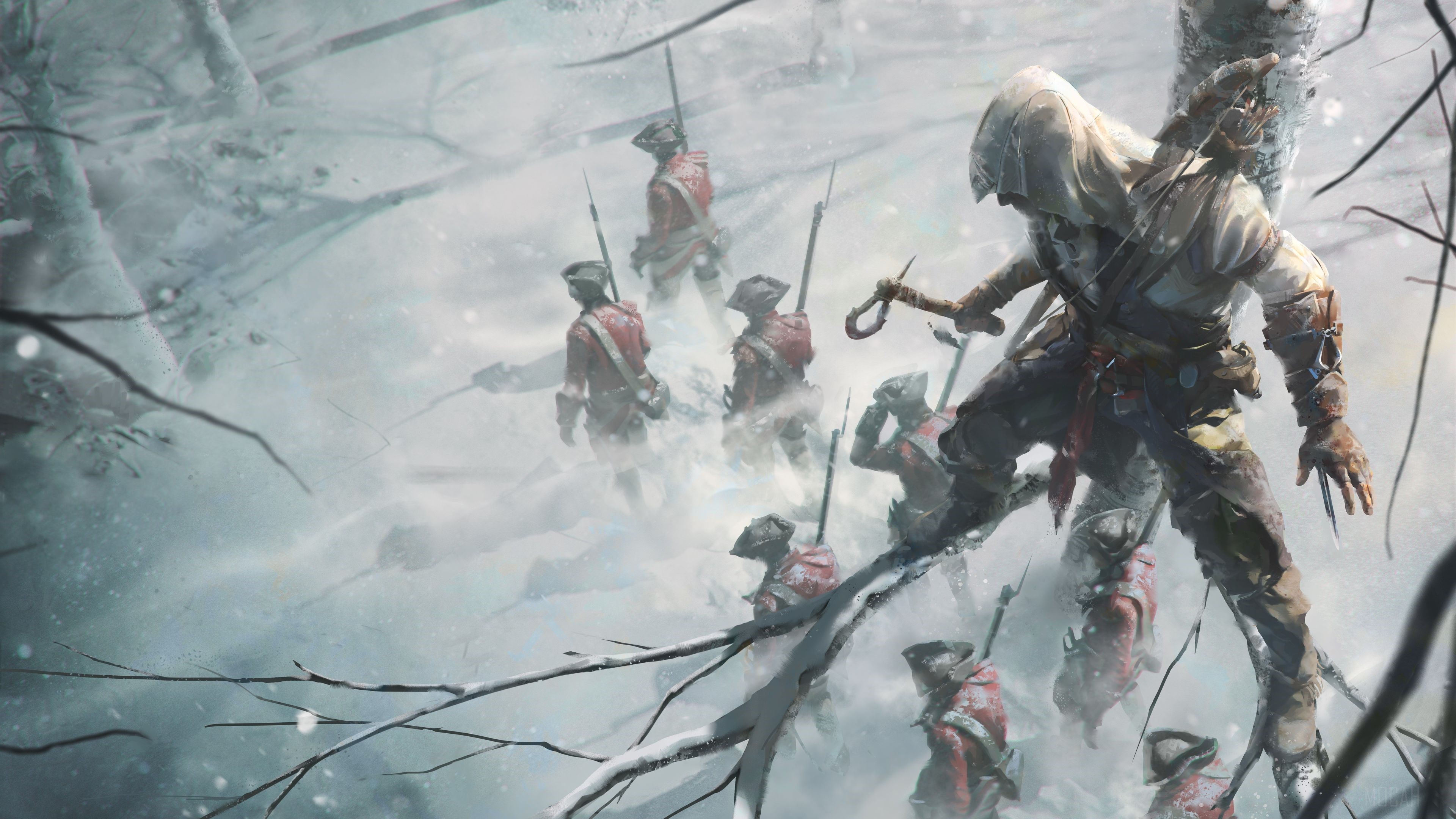Connor from Assassin's Creed 3 Key Art 4K HD Wallpaper