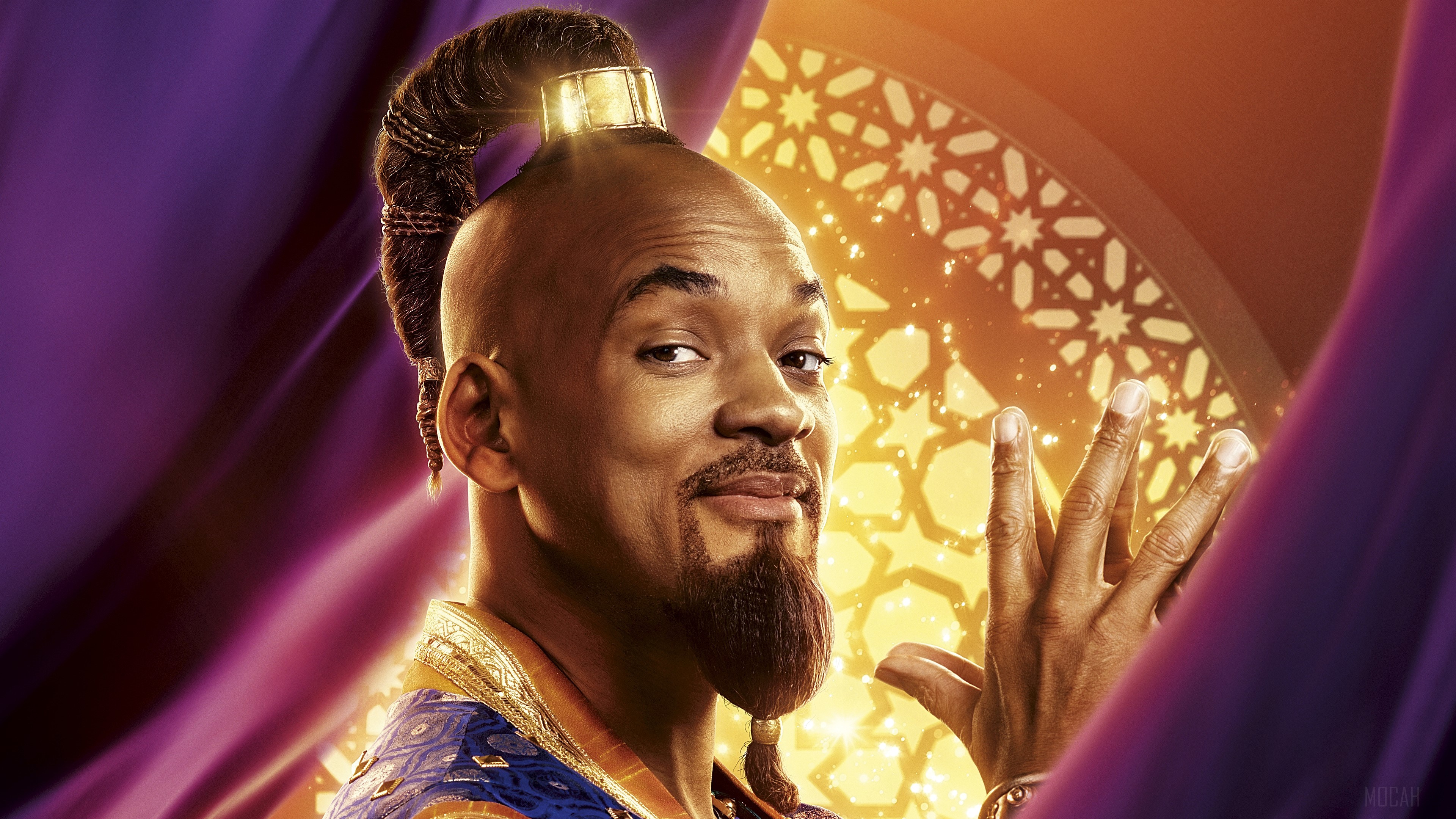 Will Smith as Genie from Aladdin 4K HD Wallpaper