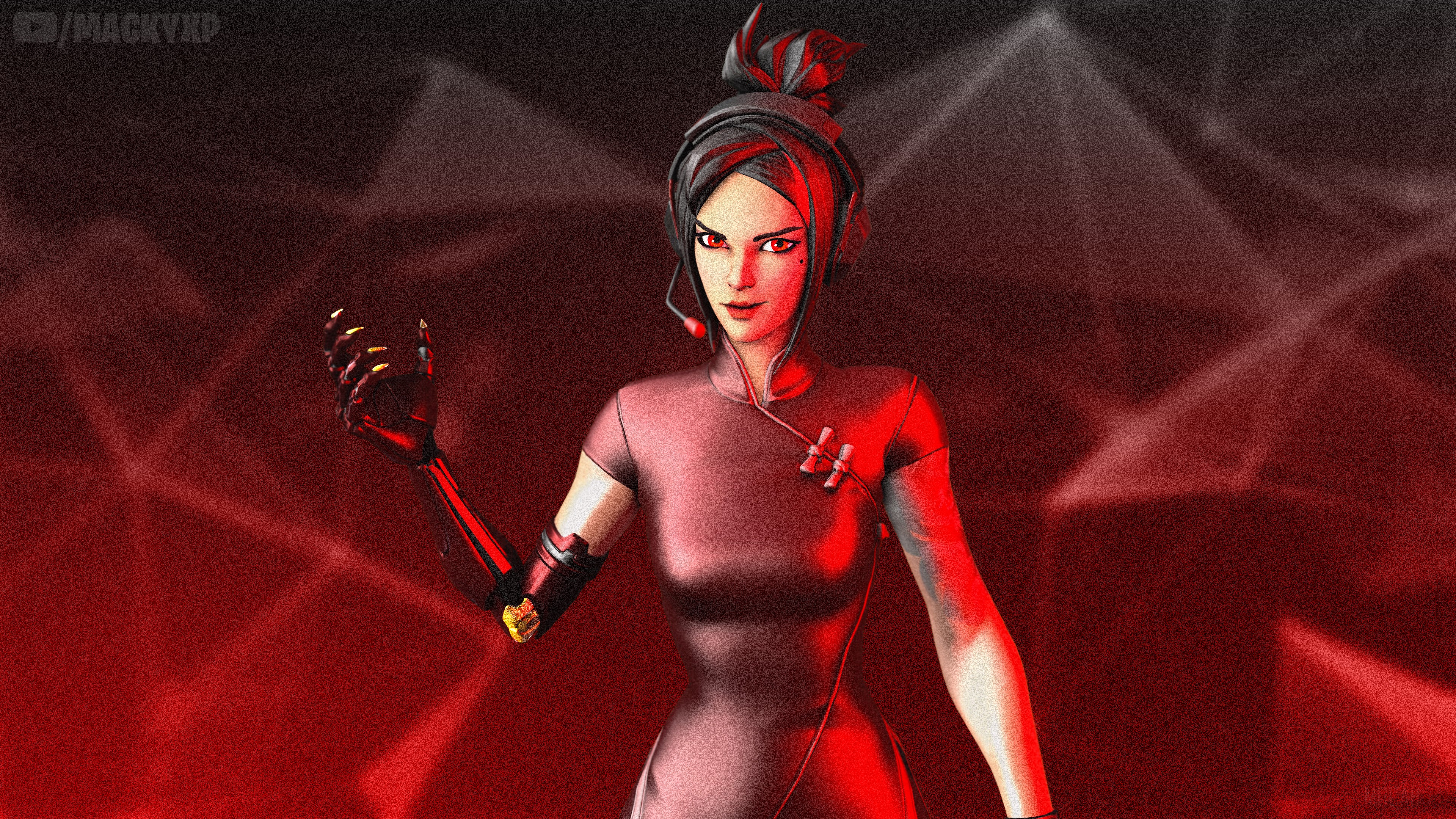 Demi from Fortnite 4K HD Wallpaper