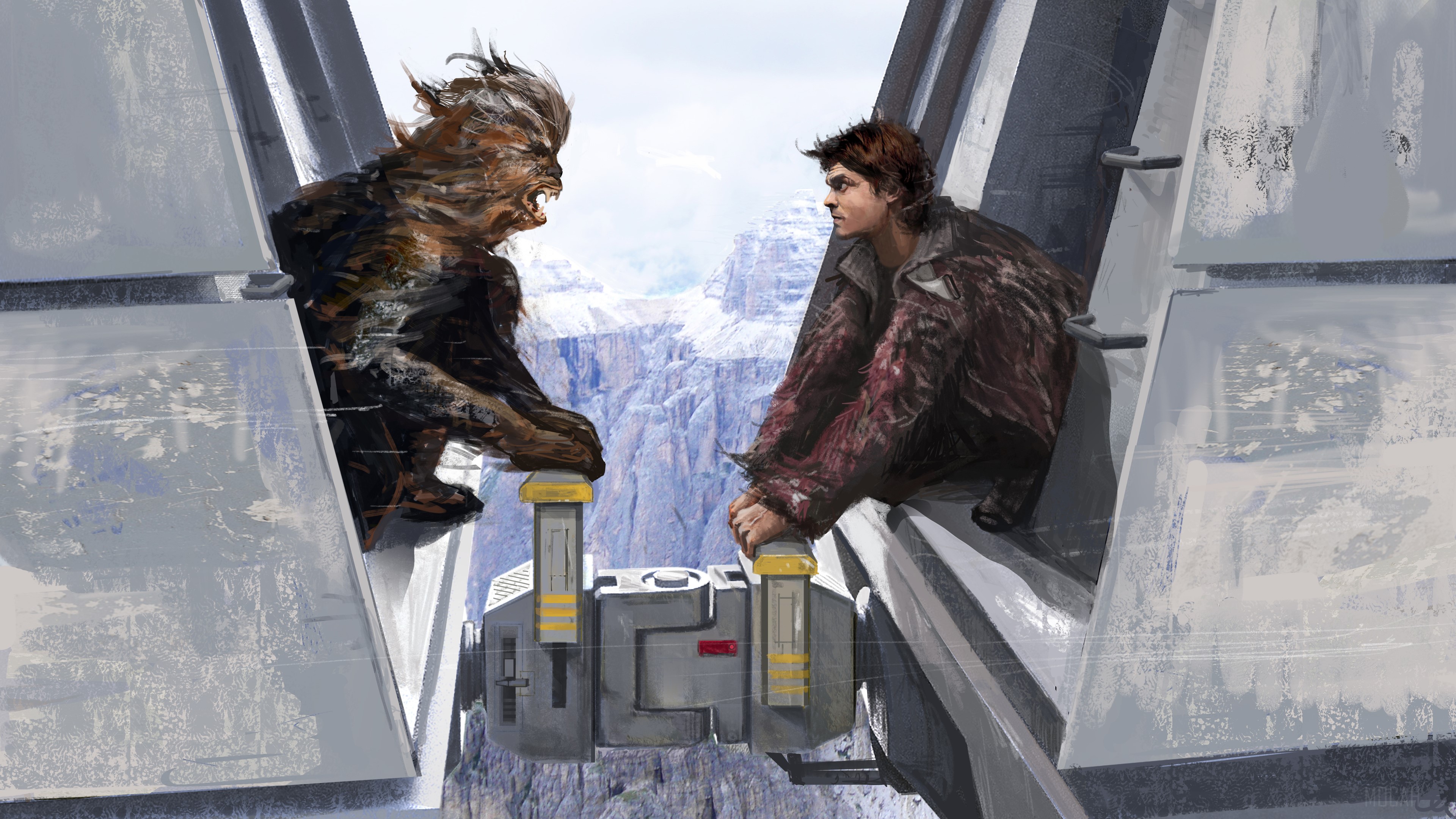 Chewbacca and Han Solo from Star Wars 4K HD Wallpaper
