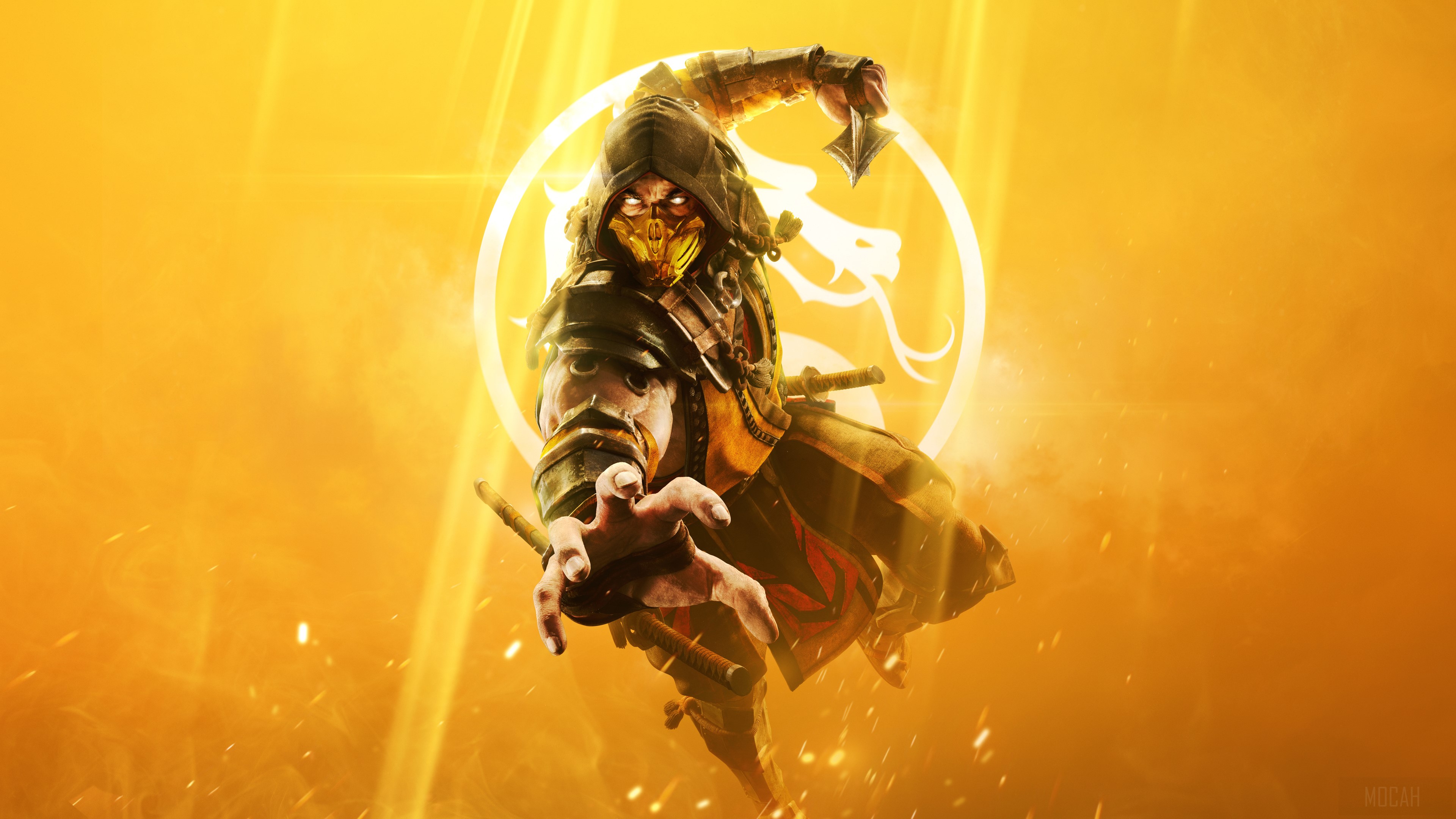 Scorpion from Mortal Kombat Key Art 4K HD Wallpaper