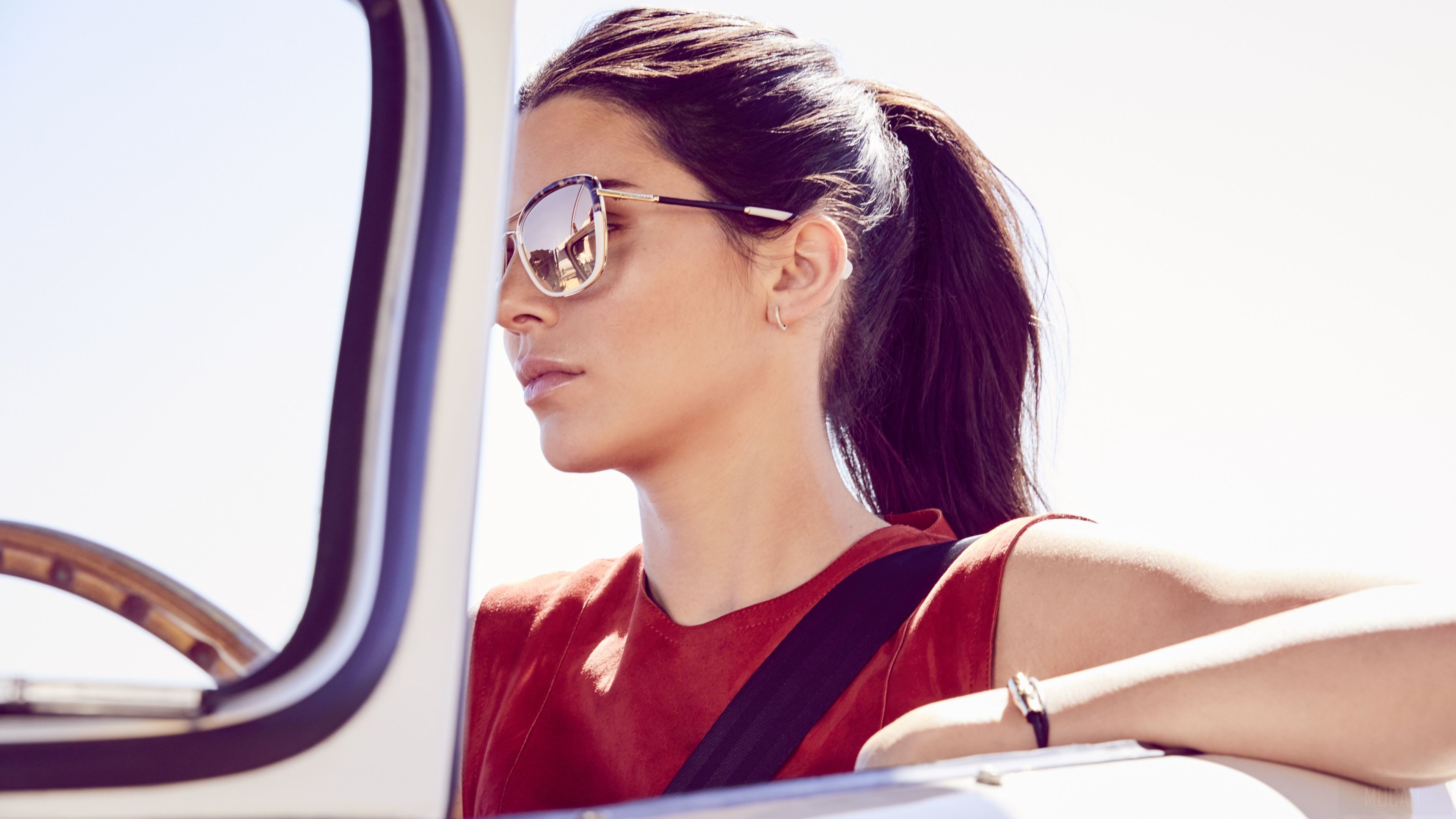 Kendall Jenner in car 4K HD Wallpaper