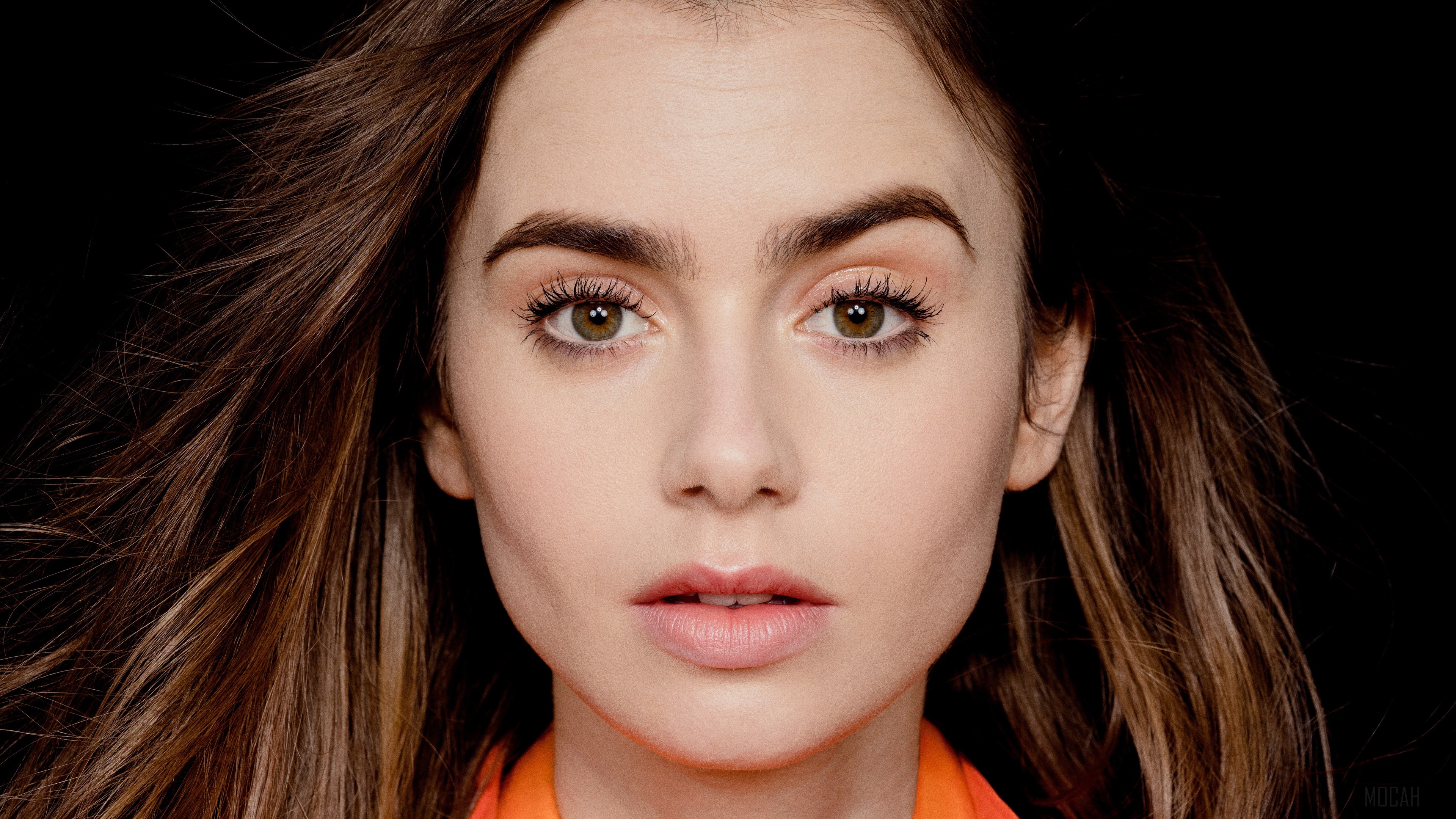 Lily Collins from The Observer Photoshoot 4K HD Wallpaper