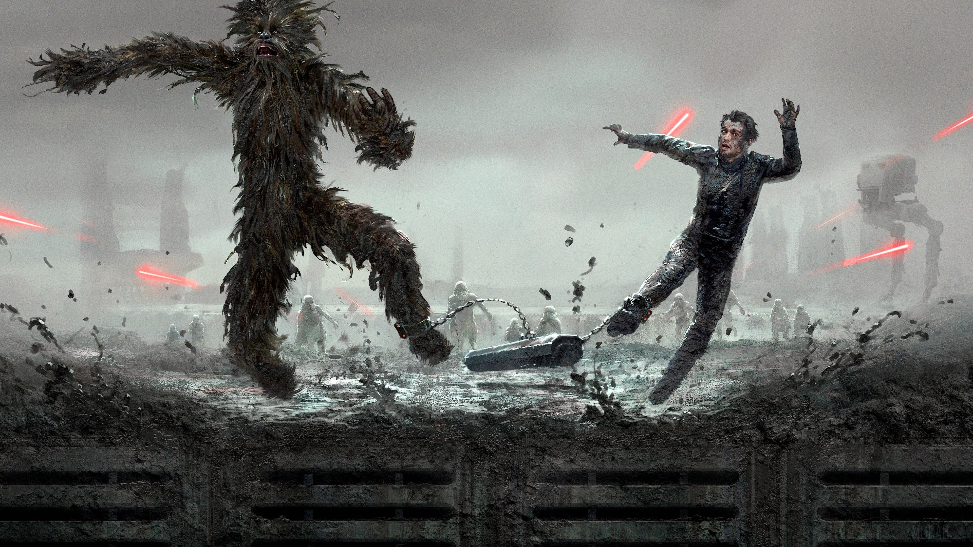Chewbacca and Han Solo from Star Wars 4K HD Wallpaper