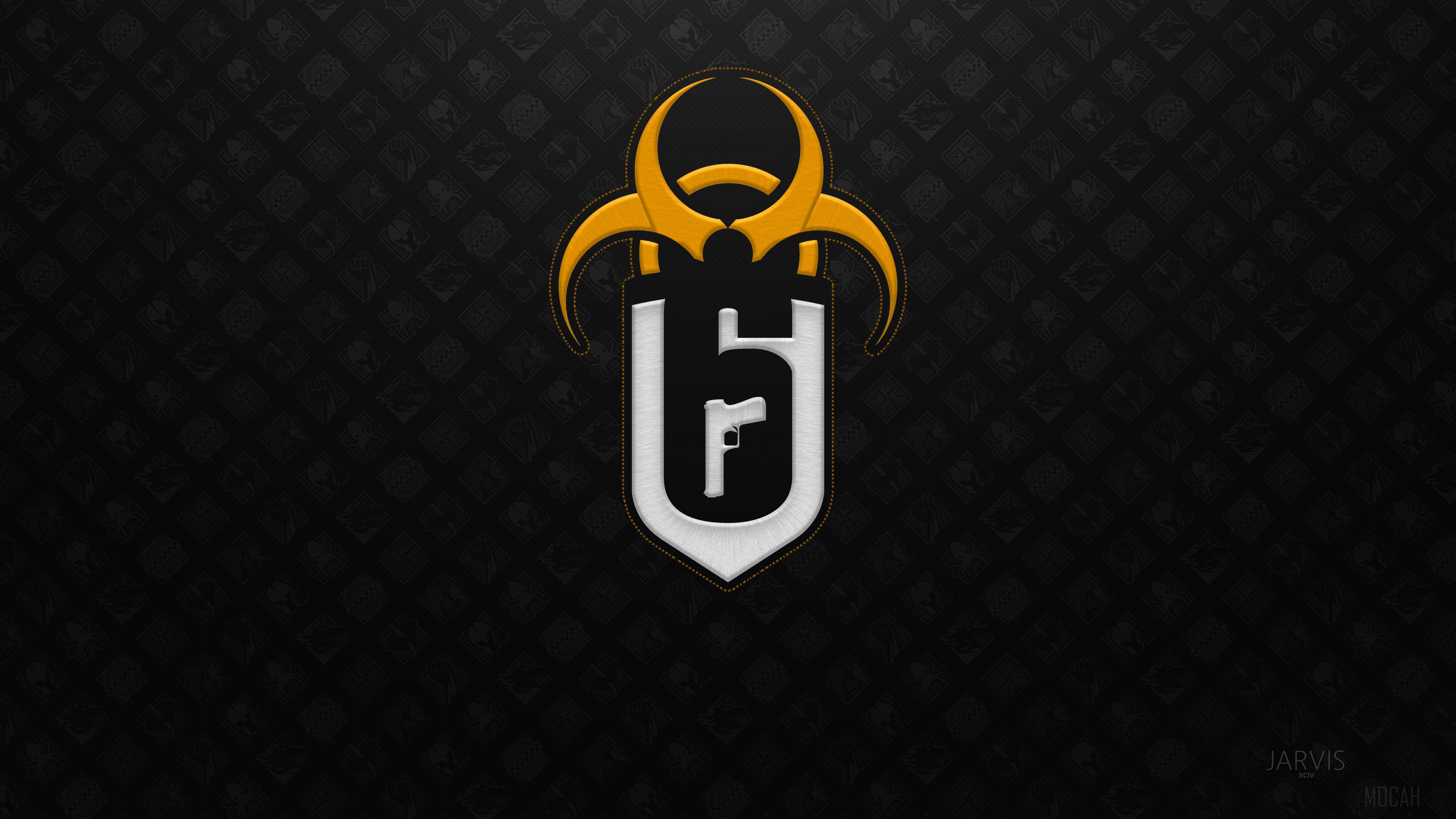 Rainbow Six Siege Biohazard Logo 4K HD Wallpaper