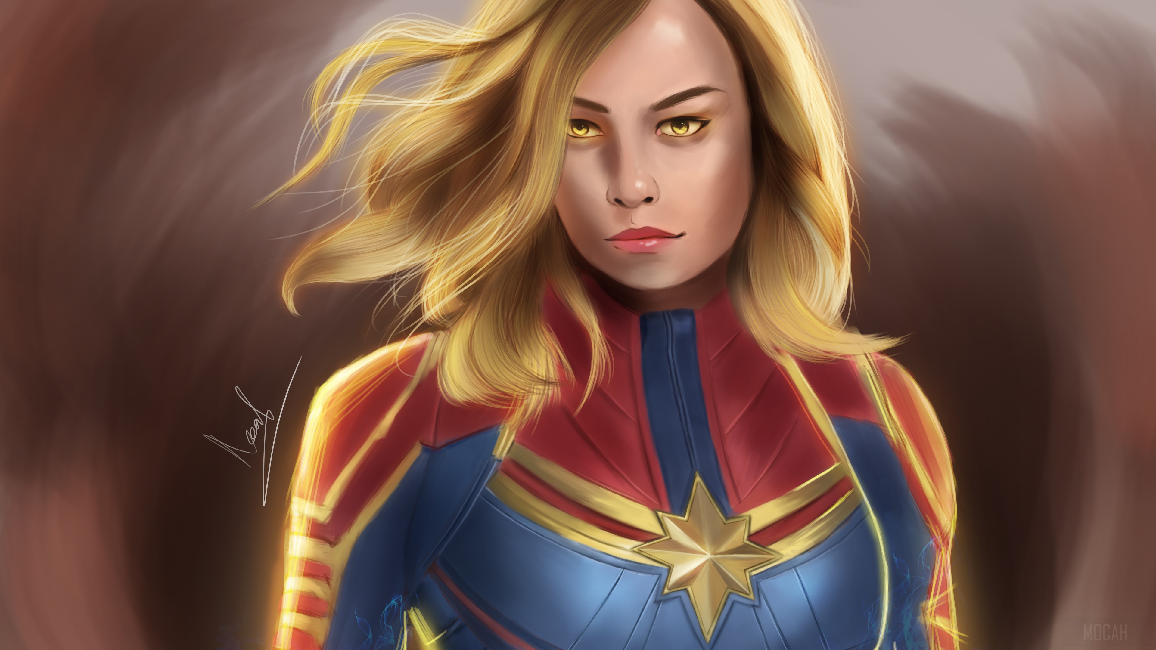 Captain Marvel Artwork 4K HD Wallpaper