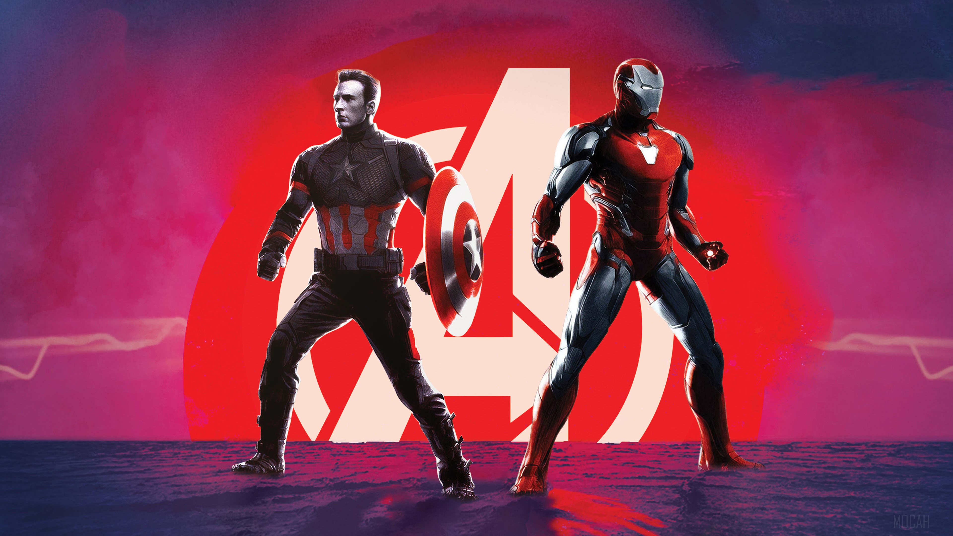 Captain America and Iron Man from Avengers 4K HD Wallpaper