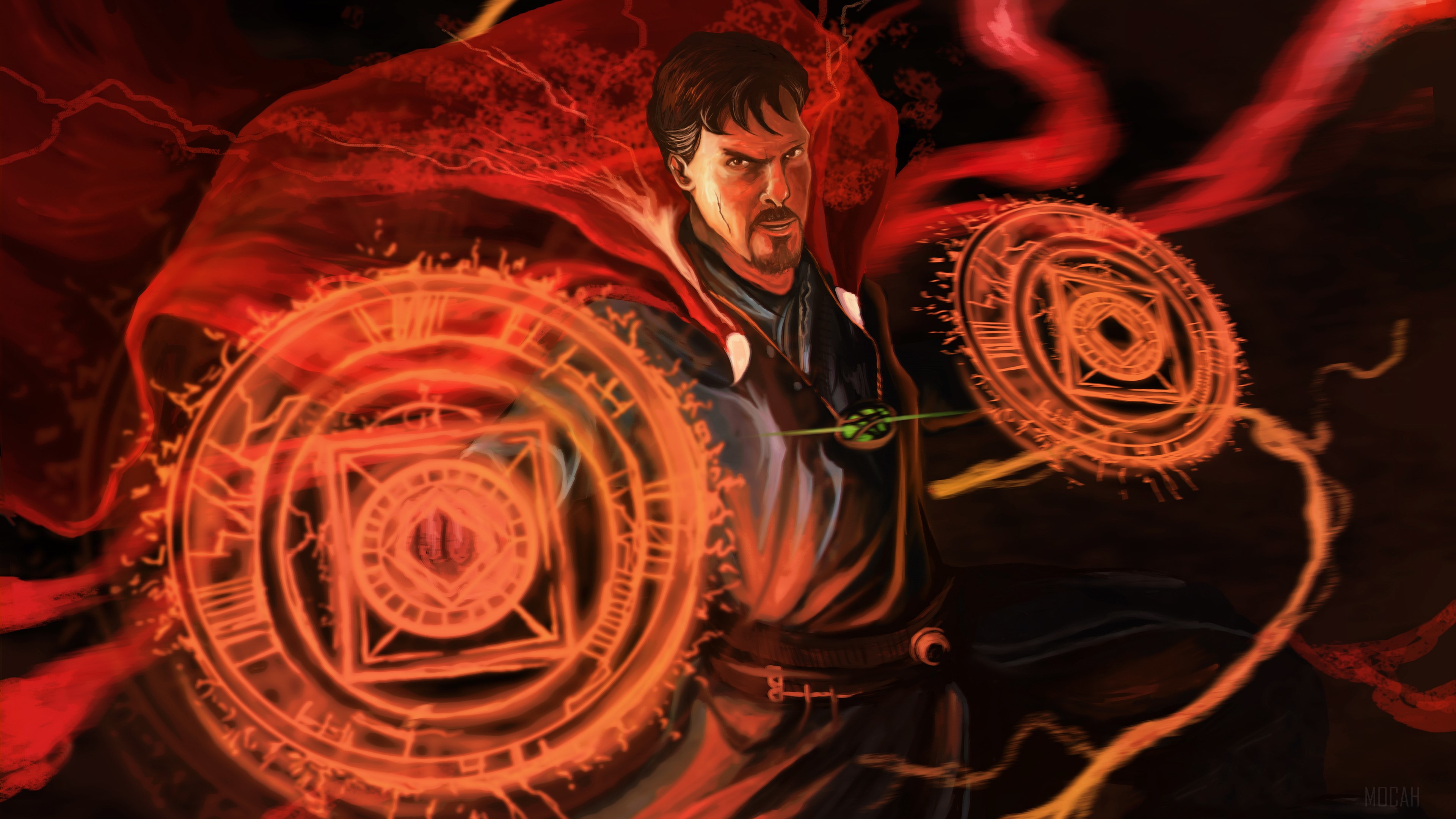 Doctor Strange casting magic 4K HD Wallpaper
