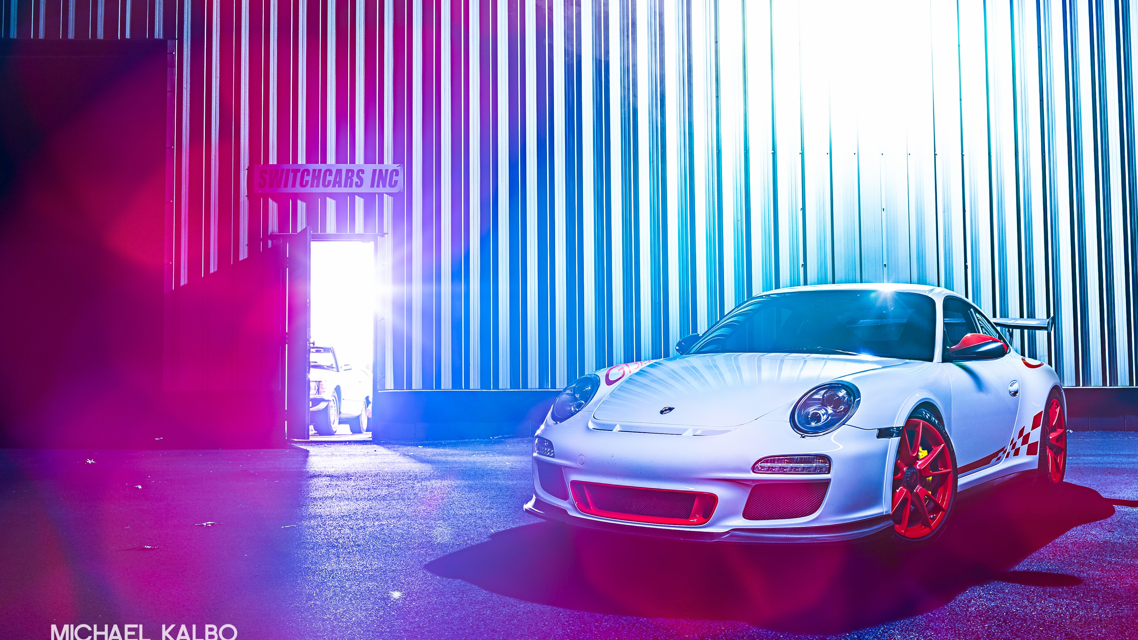White Porsche GT3RS 4K HD Wallpaper