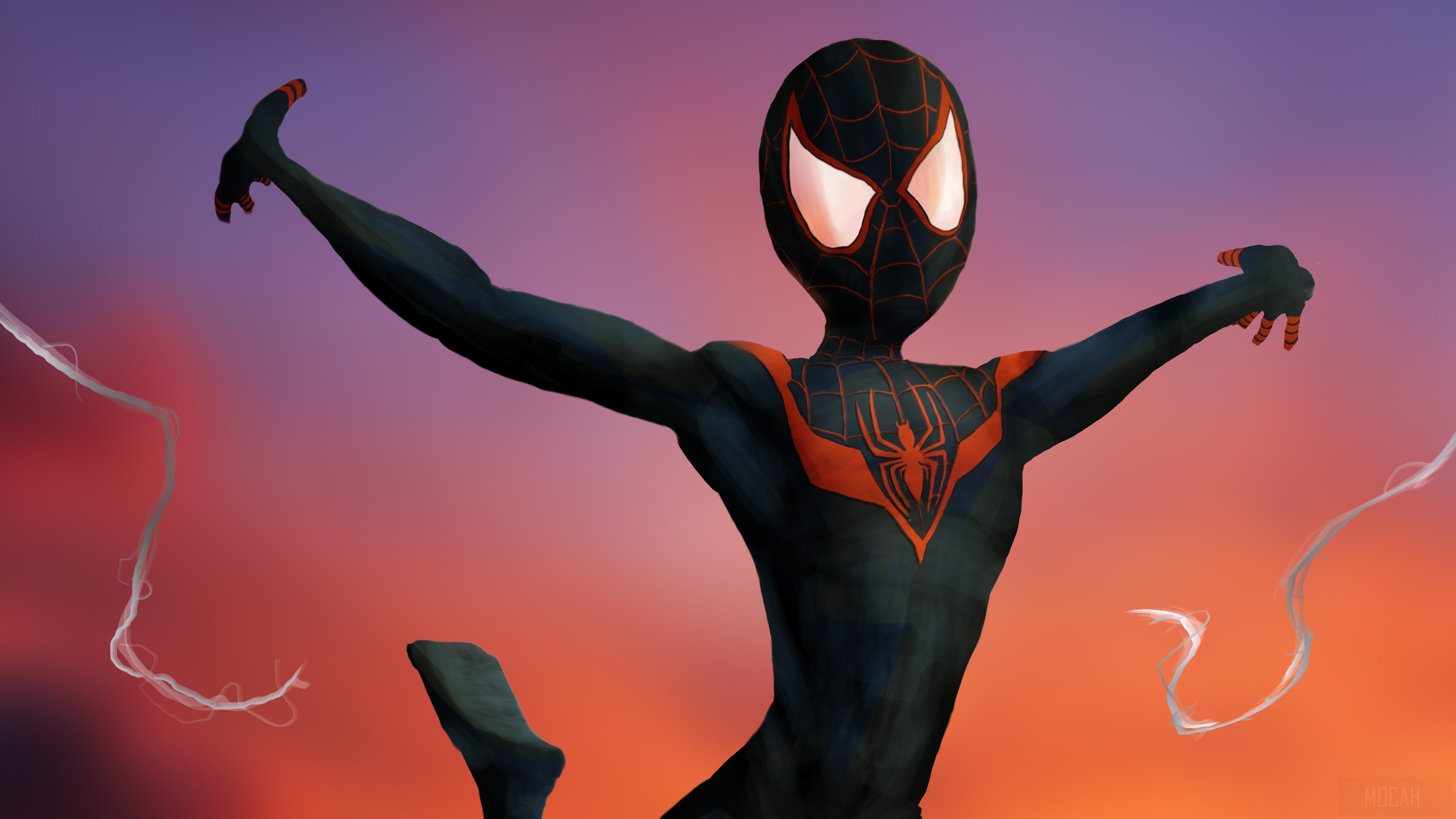 Miles Morales Spider-Man 4K Artwork HD Wallpaper