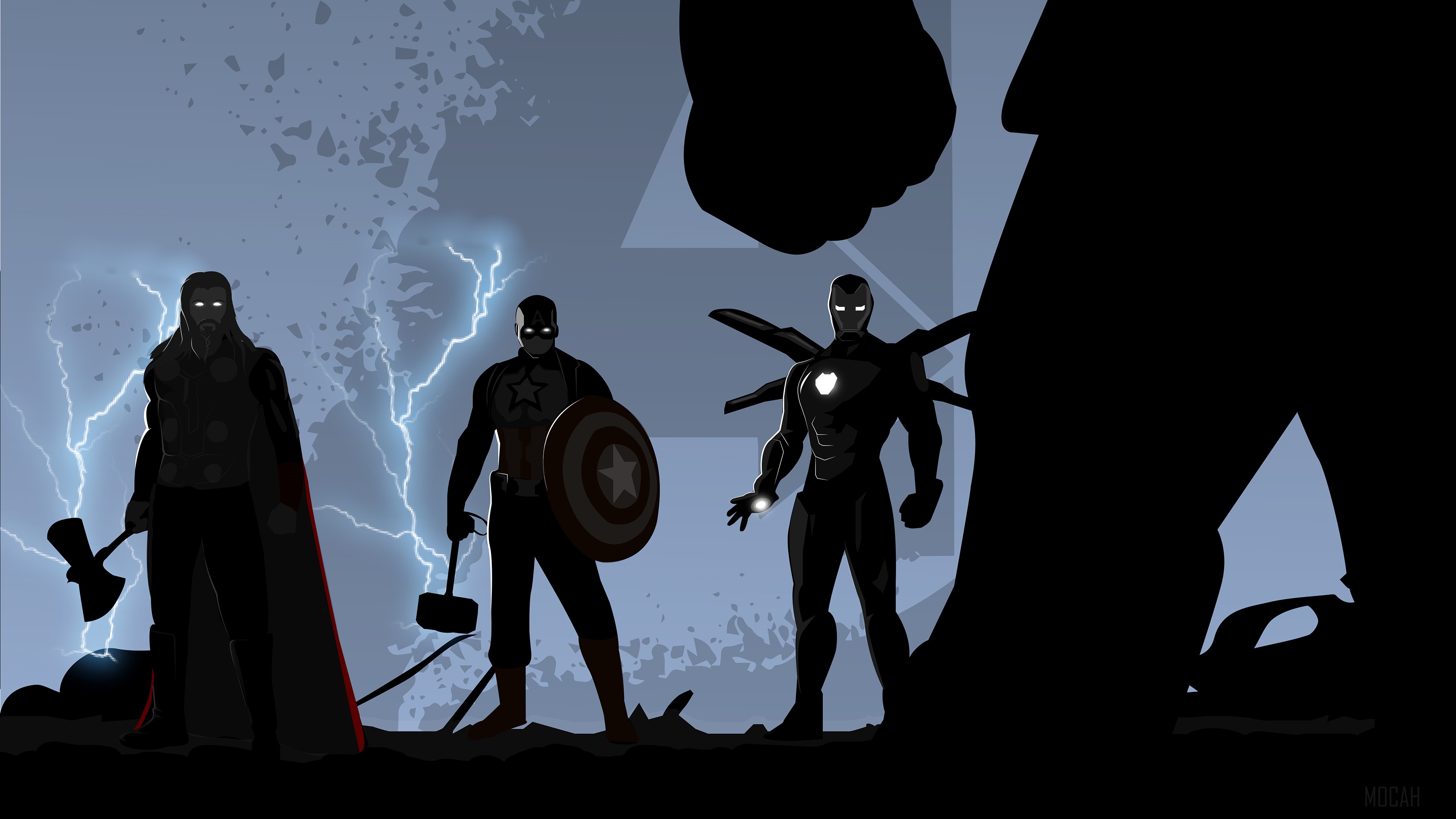 Avengers Endgame Minimal Illustration HD Wallpaper