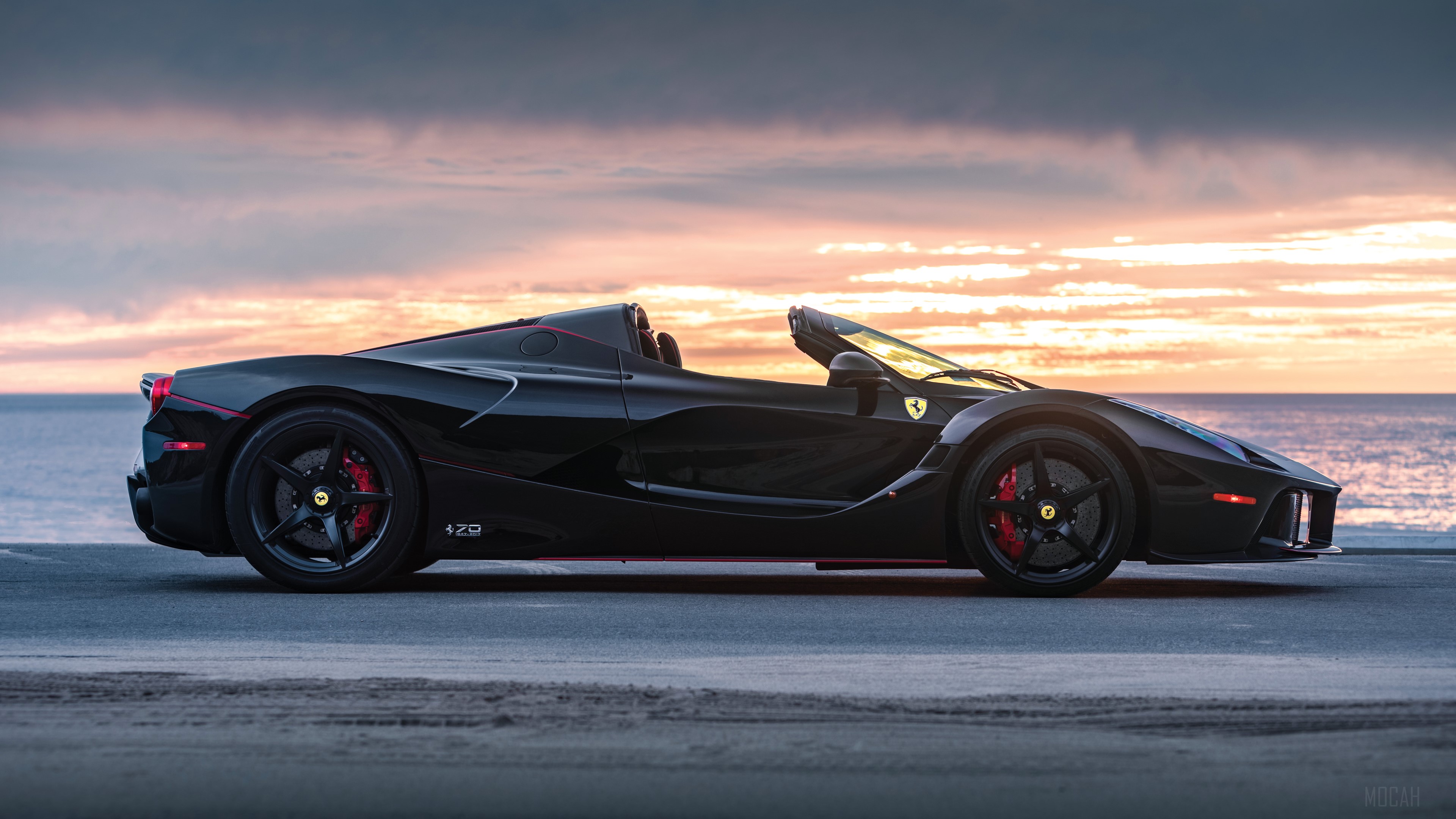 Black Ferrari LaFerrari Aperta 4K HD Wallpaper