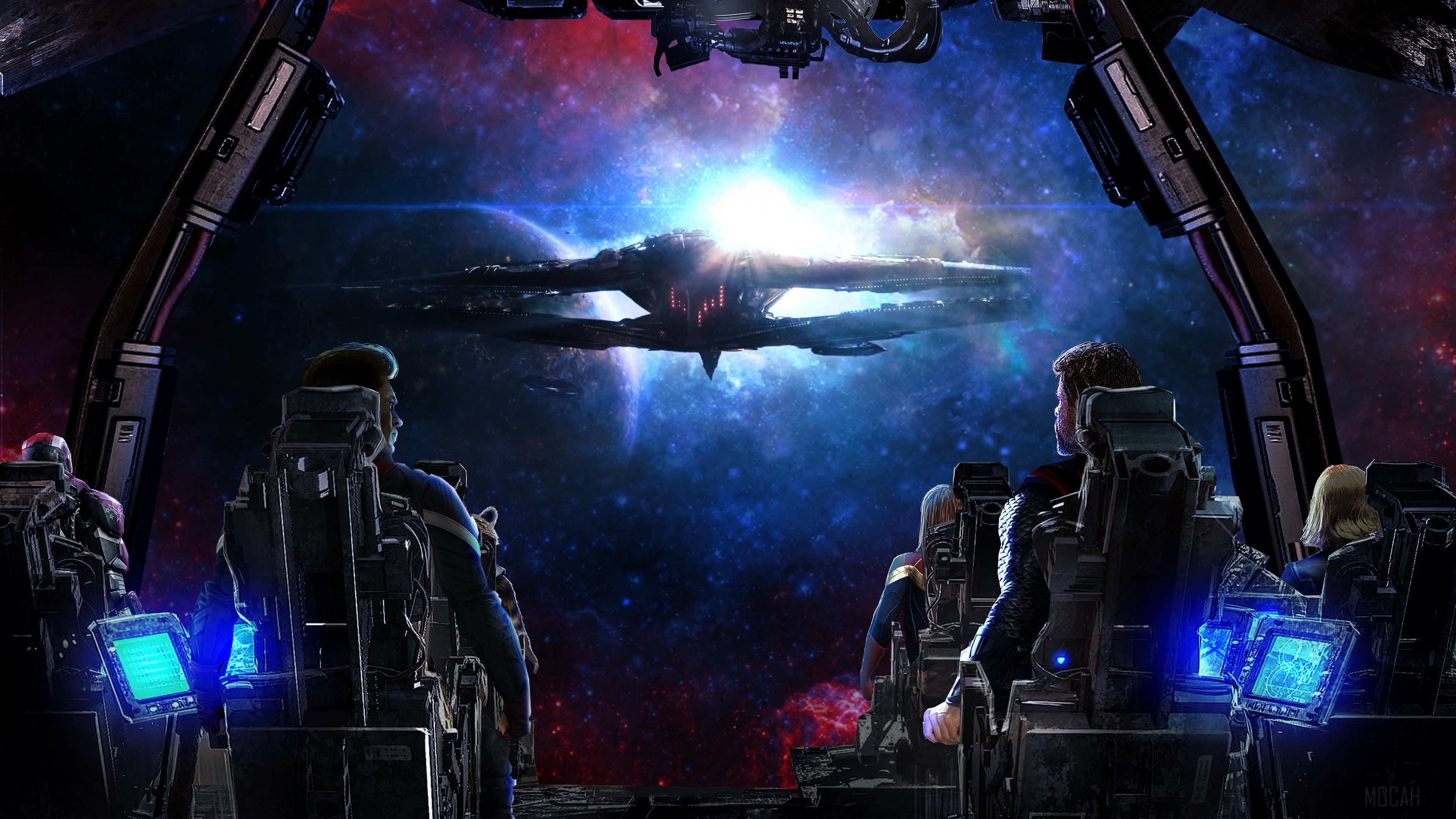 Avengers Endgame Ship Approach HD Wallpaper