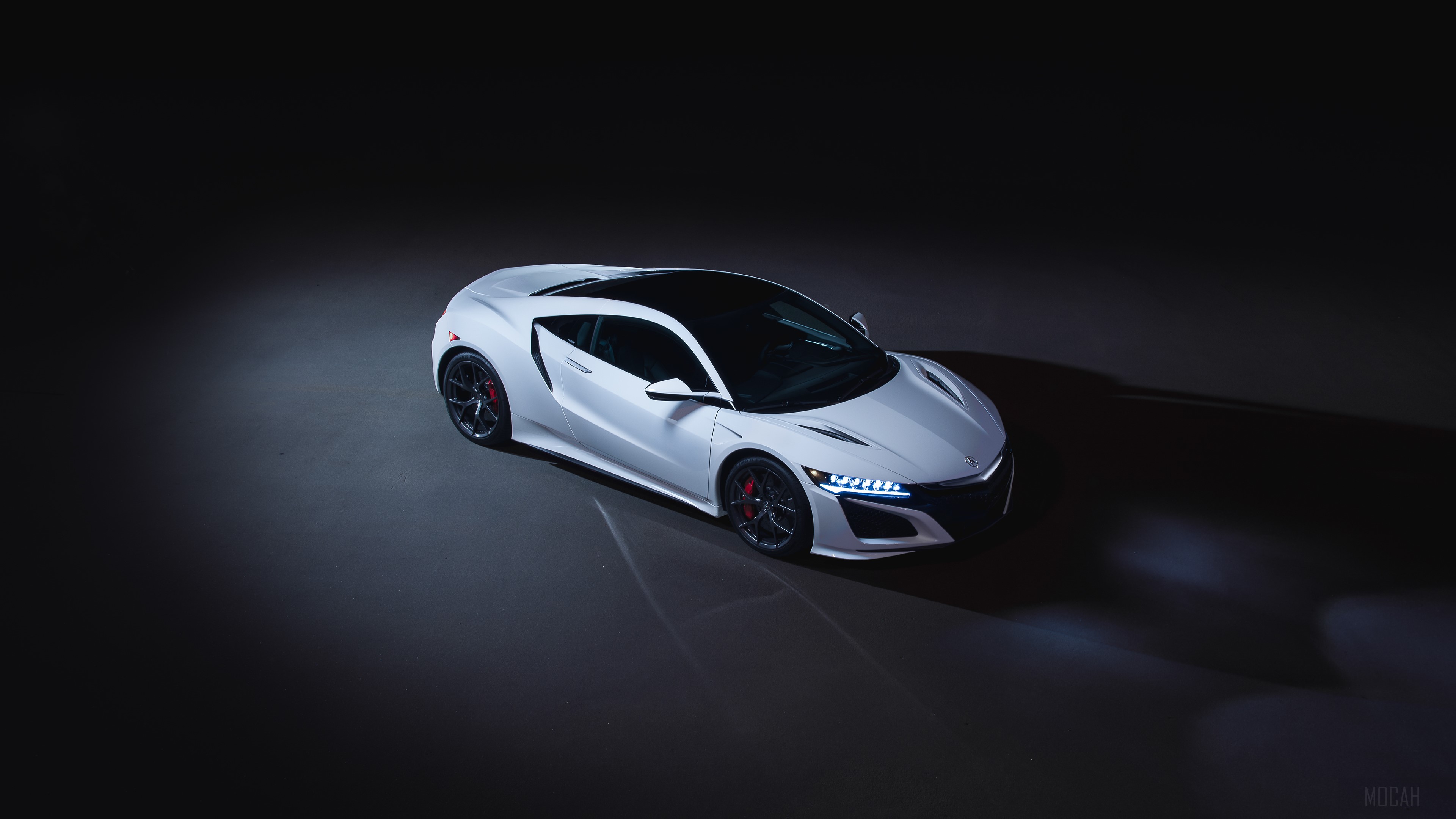 White 2019 Acura NSX 4K HD Wallpaper