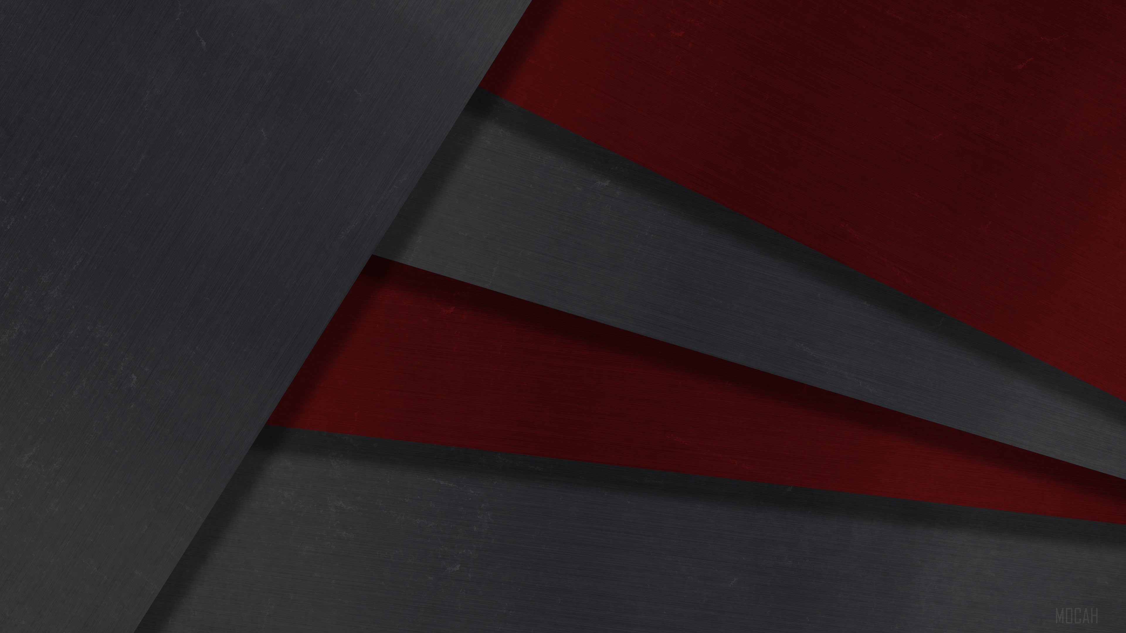 Grey and Red Metal Abstract 4K HD Wallpaper