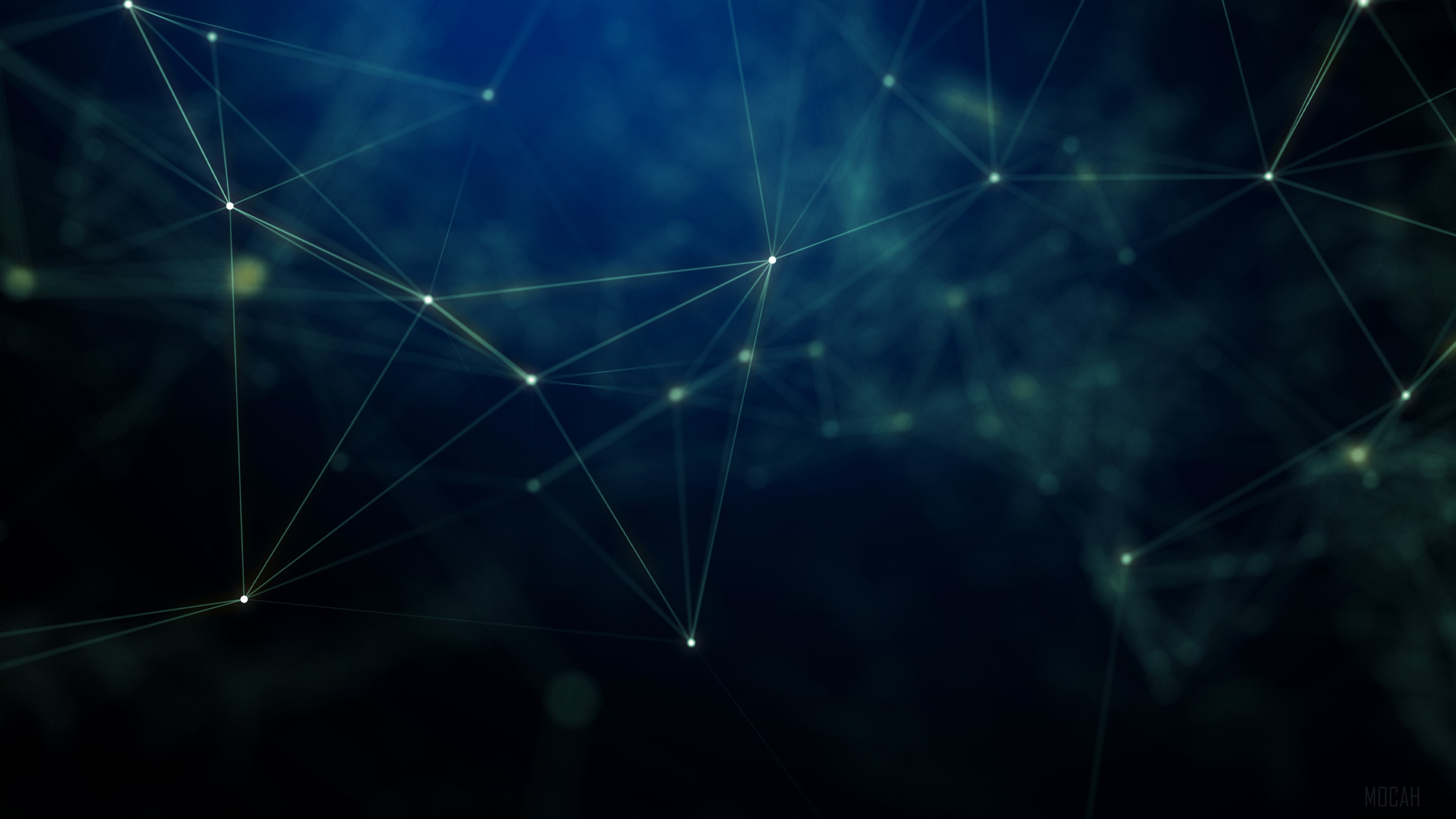Abstract Network of Glowing Lines and Dots 4K HD Wallpaper