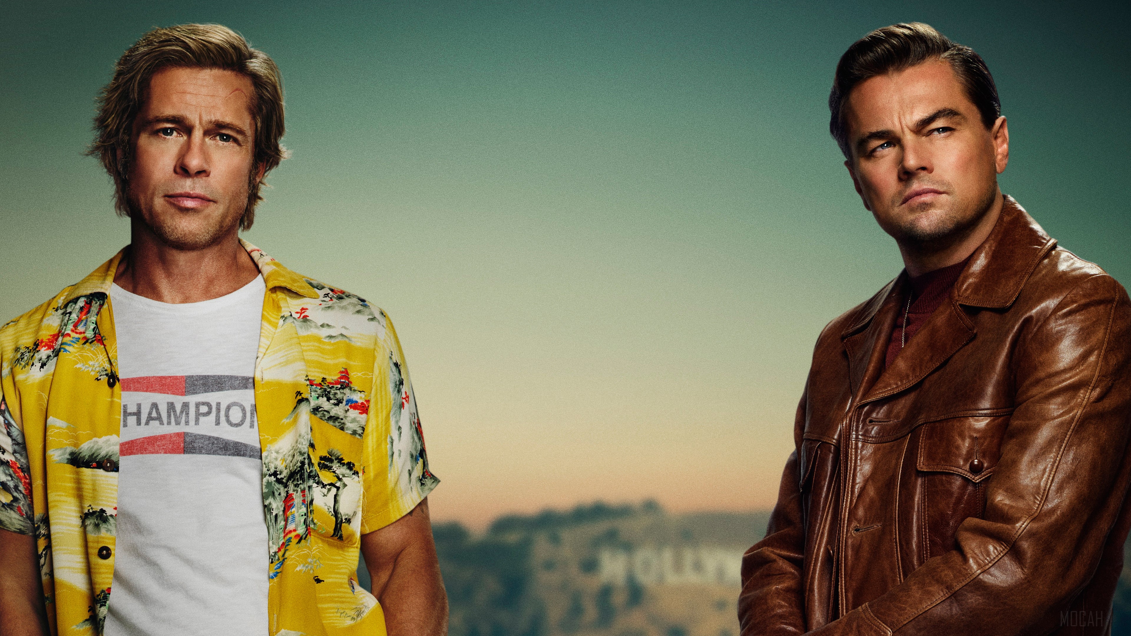 Brad Pitt and Leonardo DiCaprio from Once Upon a Time in Hollywood 4K HD Wallpaper