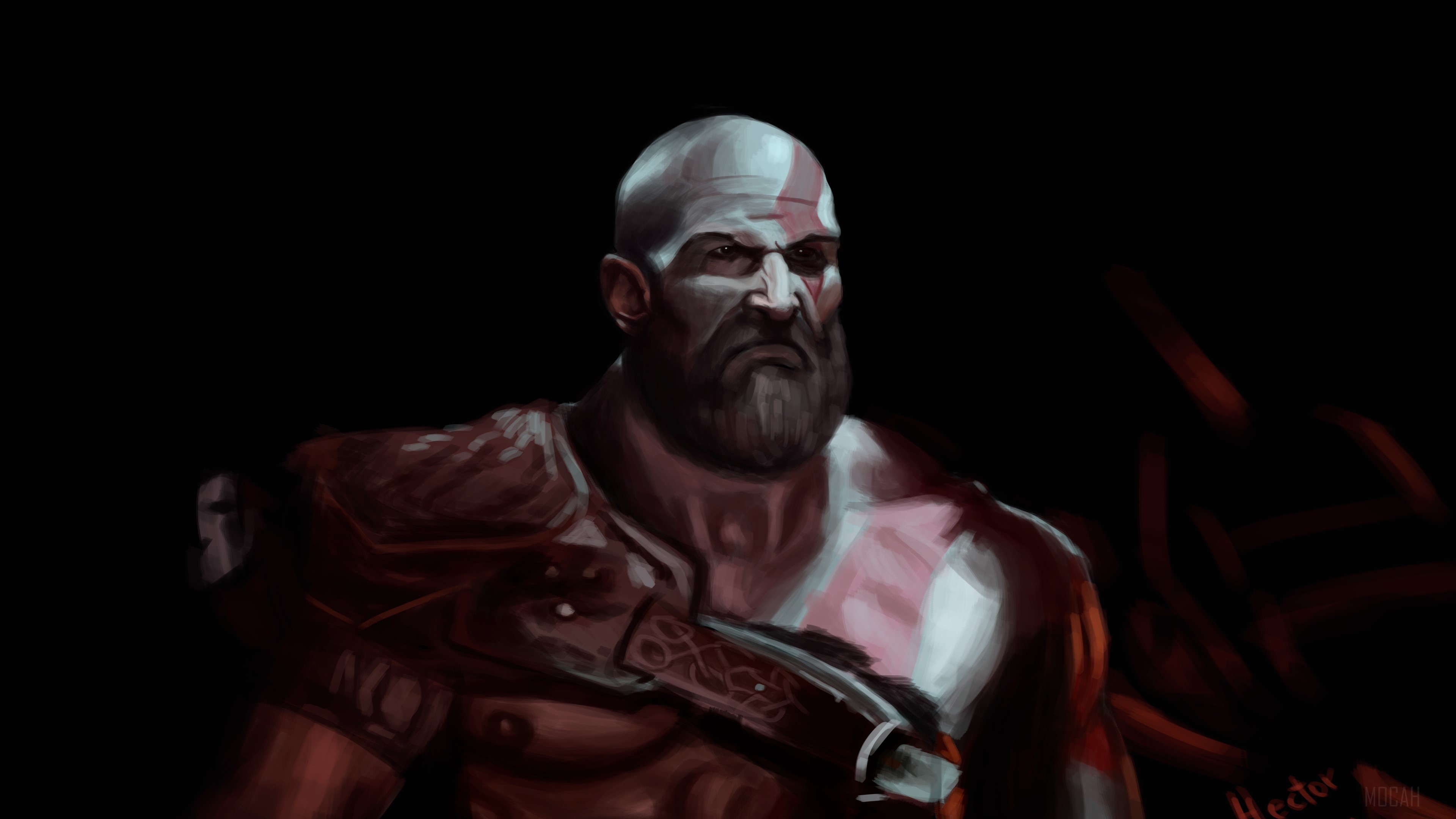 Kratos from God of War 4K Art HD Wallpaper