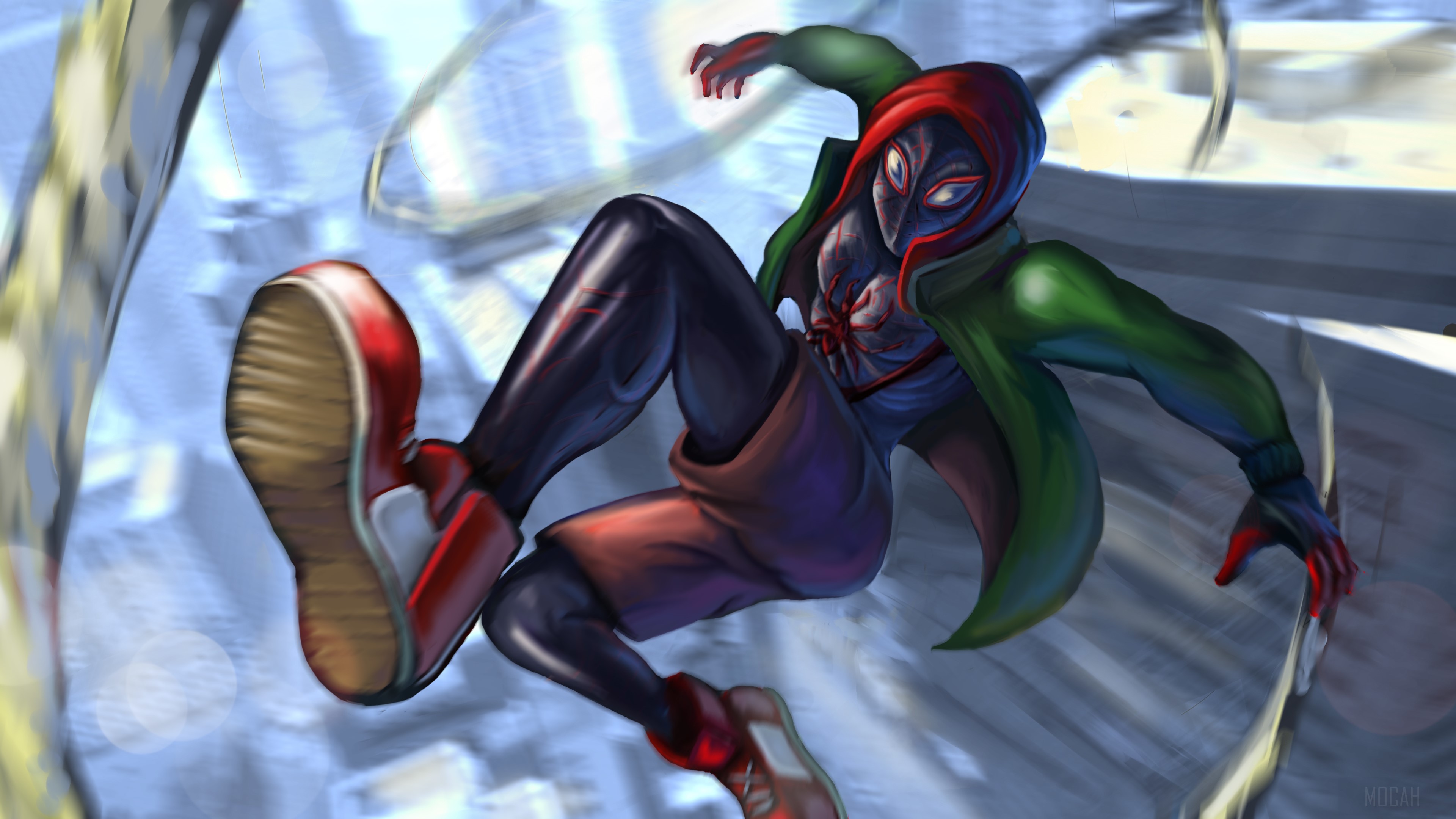 Miles Morales from Spiderman Into The Spiderverse 4K HD Wallpaper