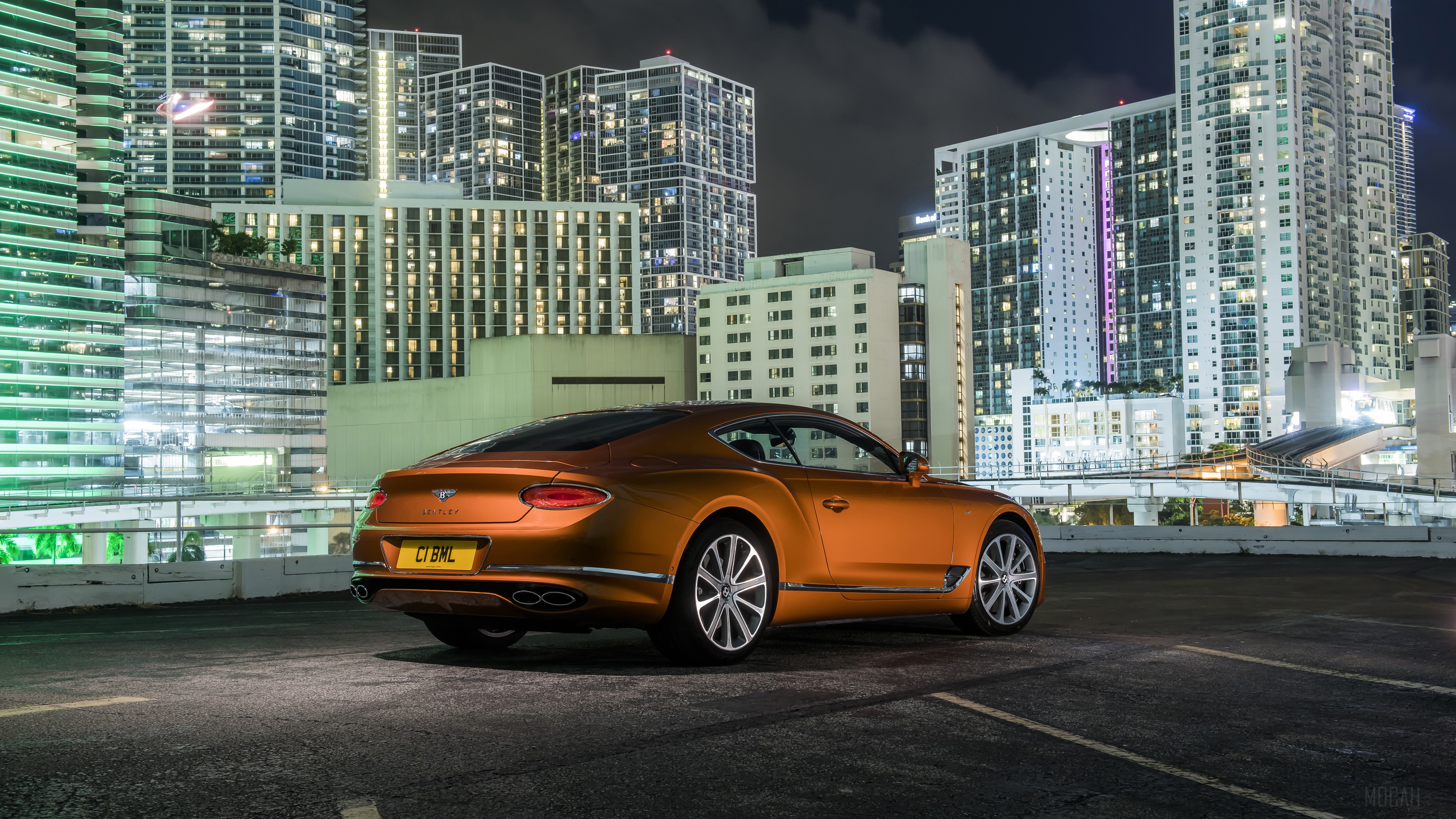 2019 Bentley Continental GT V8 Rear HD Wallpaper