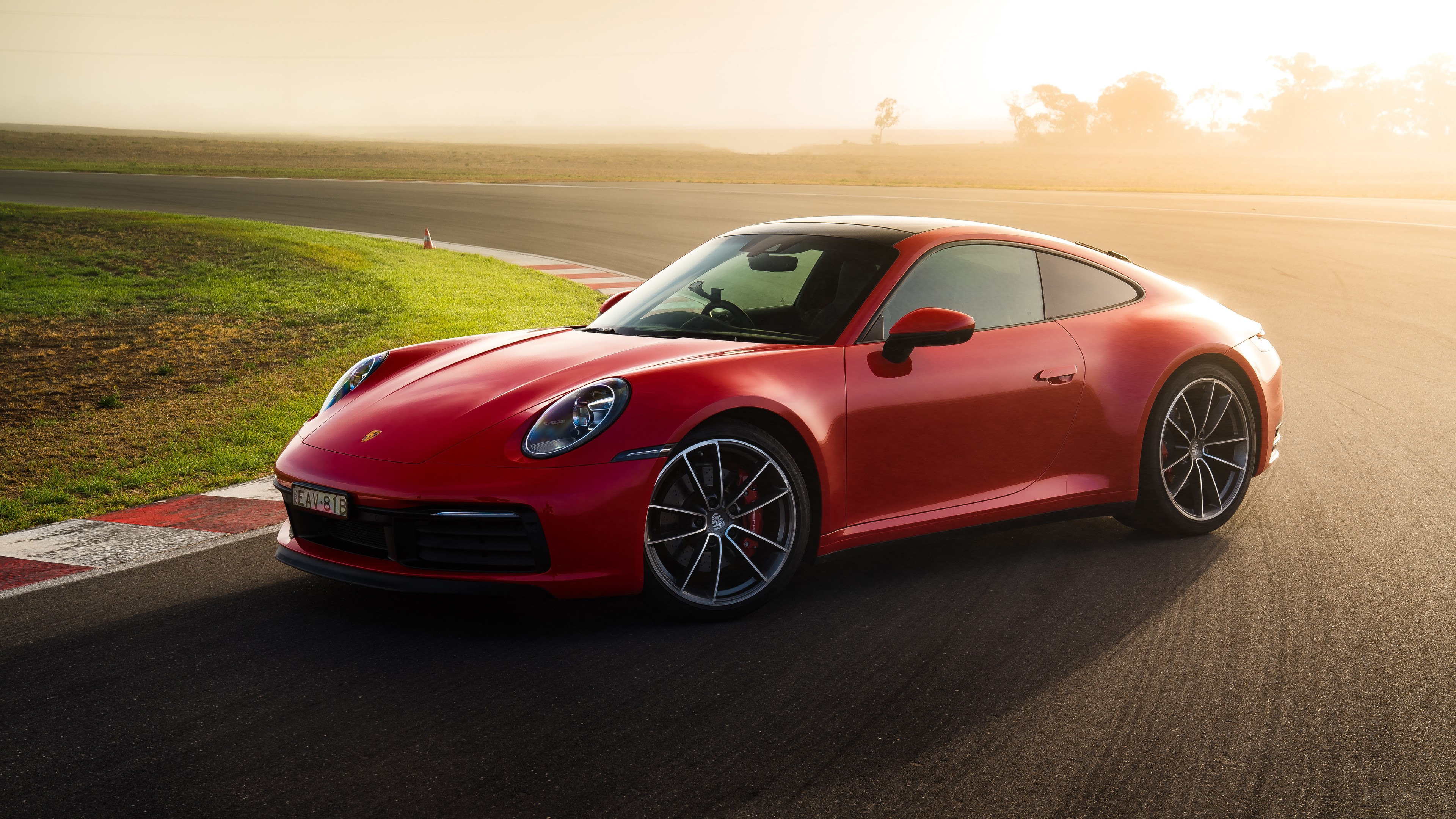Red 2019 Porsche 911 Carrera S 4K HD Wallpaper