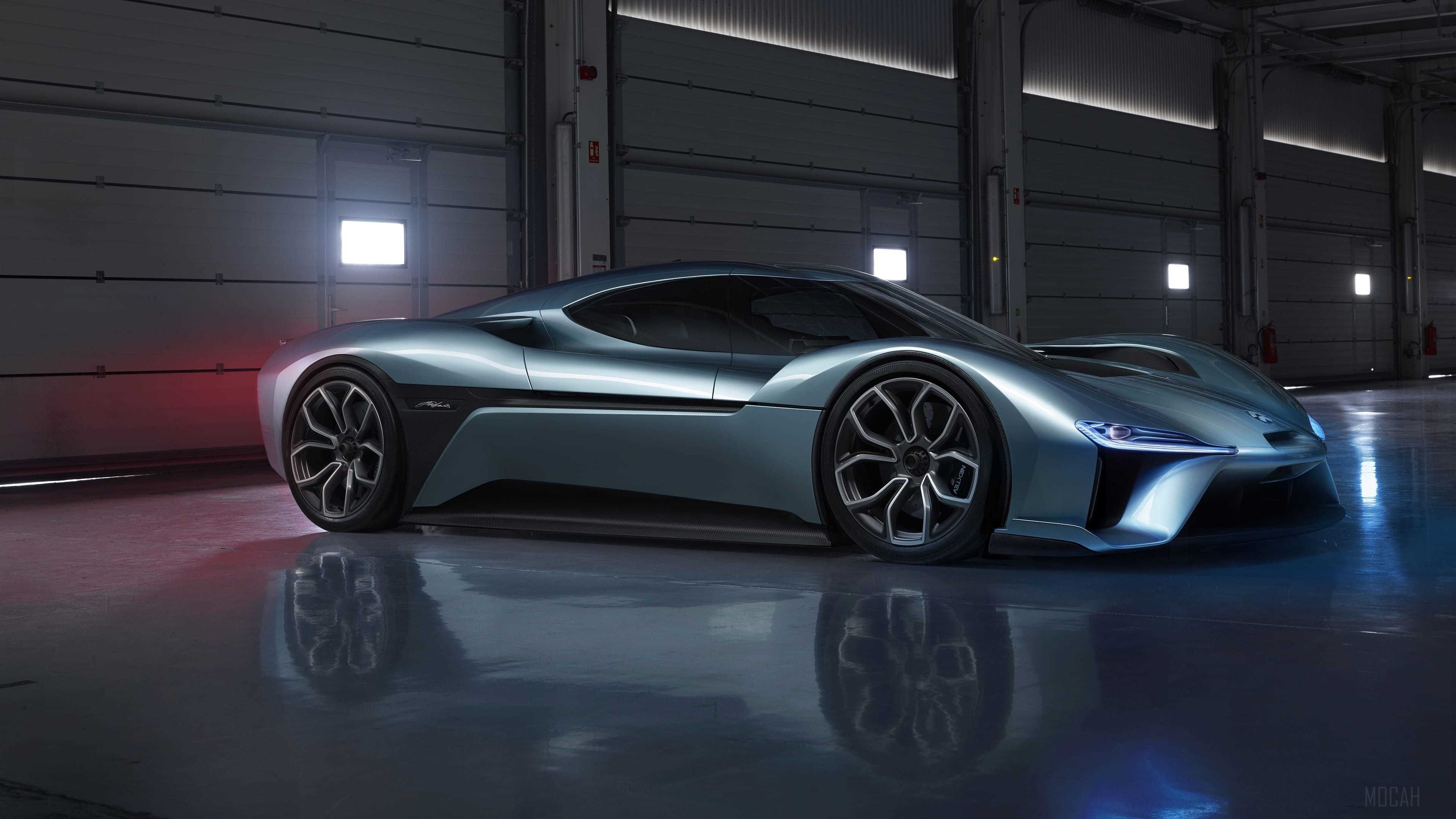 Nio EP9 electric supercar in a garage HD Wallpaper