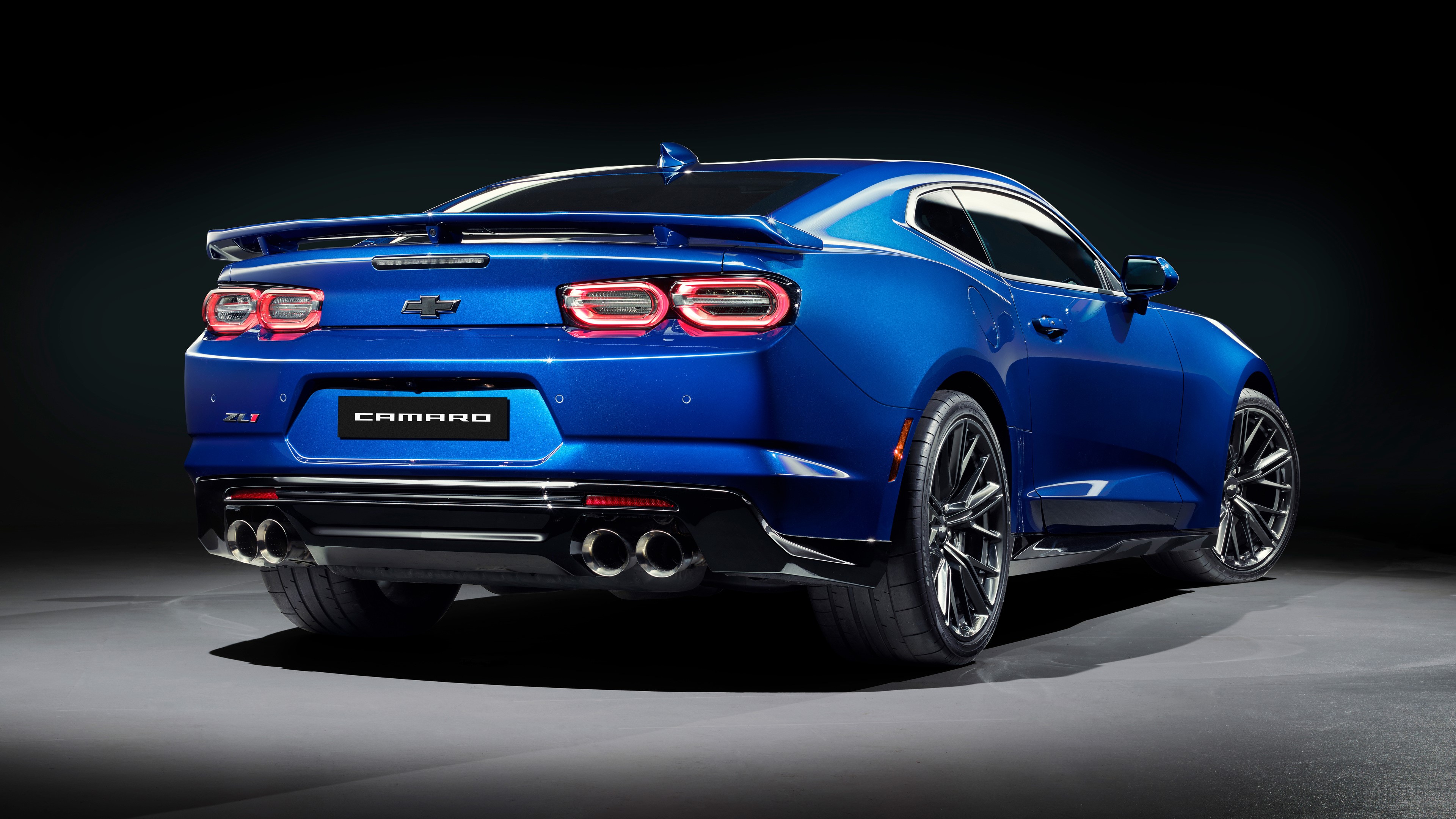 Blue Chevrolet Camaro ZL1 2019 Rear 4K HD Wallpaper