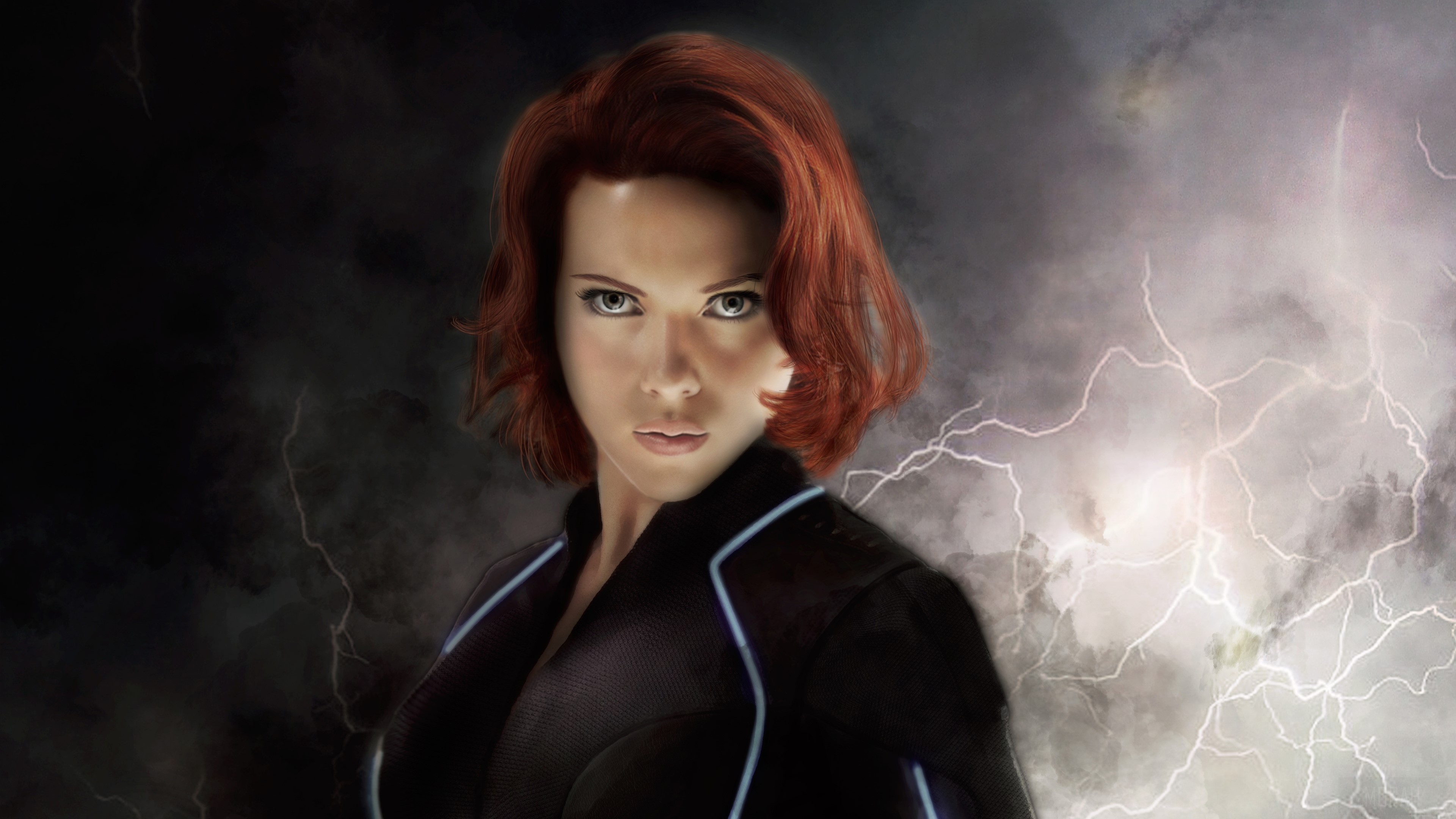 Black Widow Art HD Wallpaper